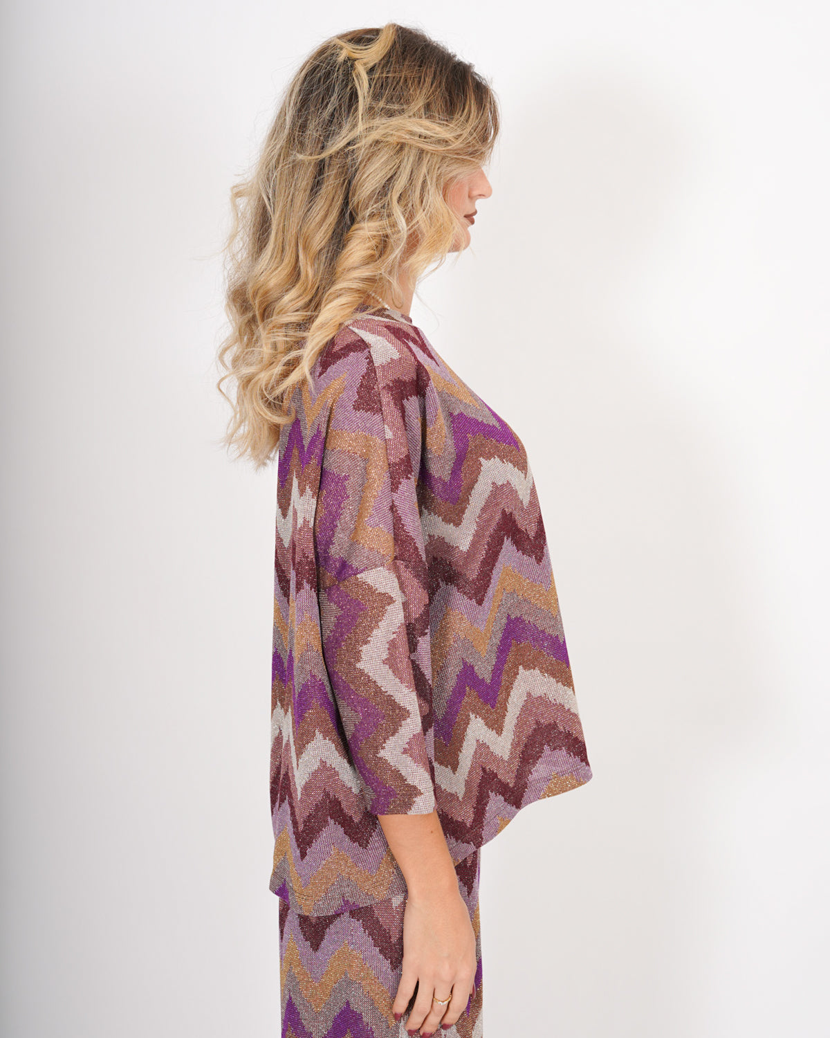 Blusa girocollo in trama chevron - Tartufo Uncategorized - Hope Abbigliamento e Accessori Donna Online