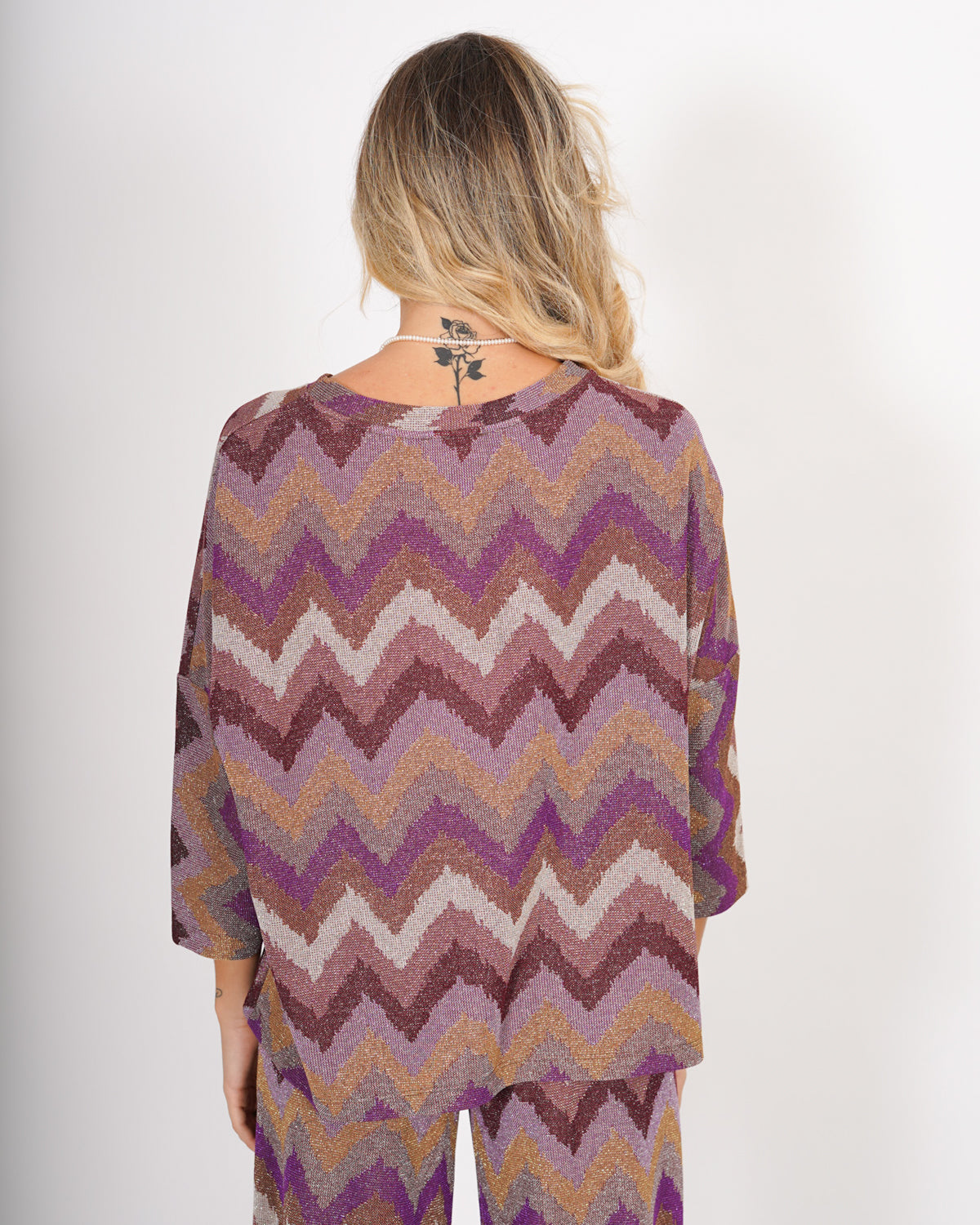 Blusa girocollo in trama chevron - Tartufo Uncategorized - Hope Abbigliamento e Accessori Donna Online