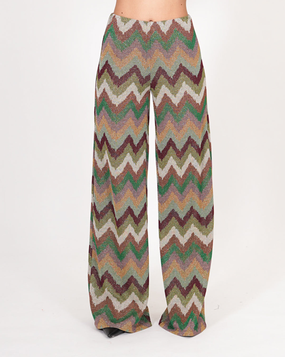 Pantaloni palazzo in trama chevron - Chiara Uncategorized - Hope Abbigliamento e Accessori Donna Online