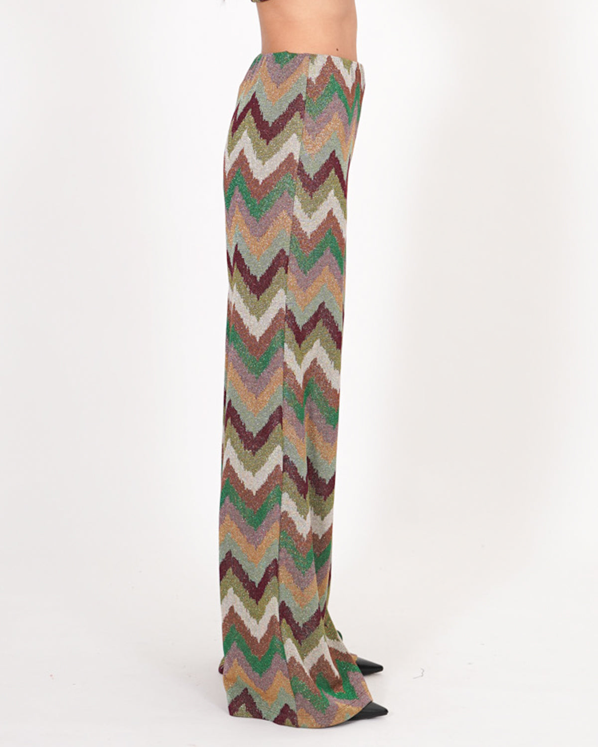 Pantaloni palazzo in trama chevron - Chiara Uncategorized - Hope Abbigliamento e Accessori Donna Online