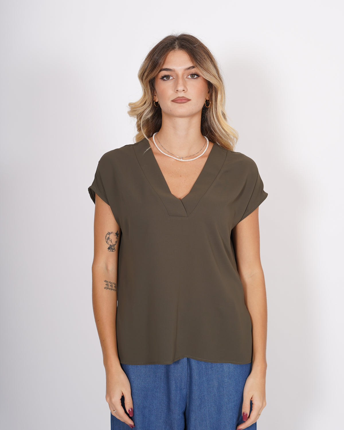 Blusa scollo a v in mano seta - Samira Uncategorized - Hope Abbigliamento e Accessori Donna Online