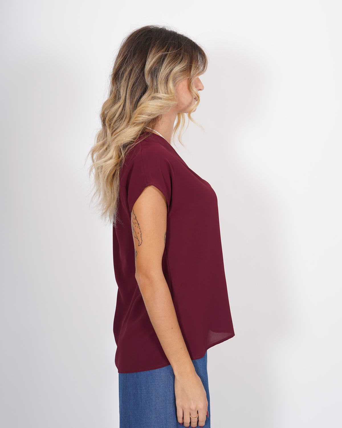 Blusa scollo a v in mano seta - Samira Uncategorized - Hope Abbigliamento e Accessori Donna Online