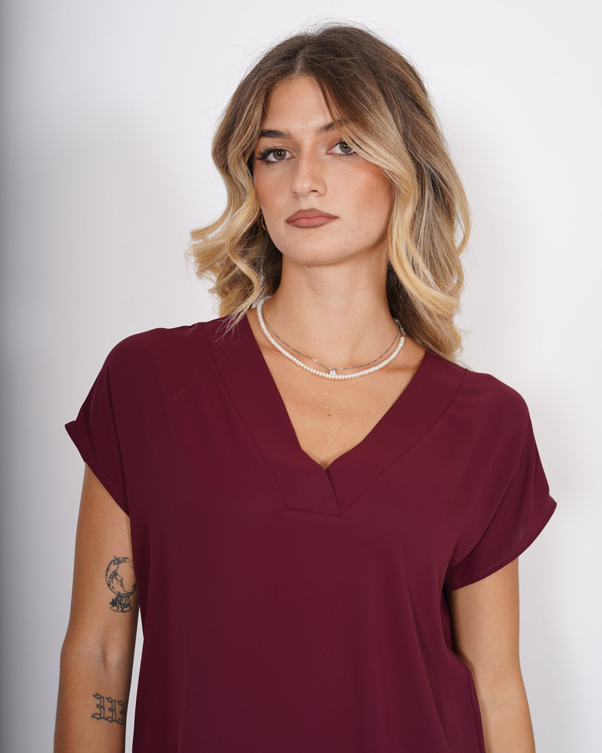 Blusa scollo a v in mano seta - Samira Uncategorized - Hope Abbigliamento e Accessori Donna Online