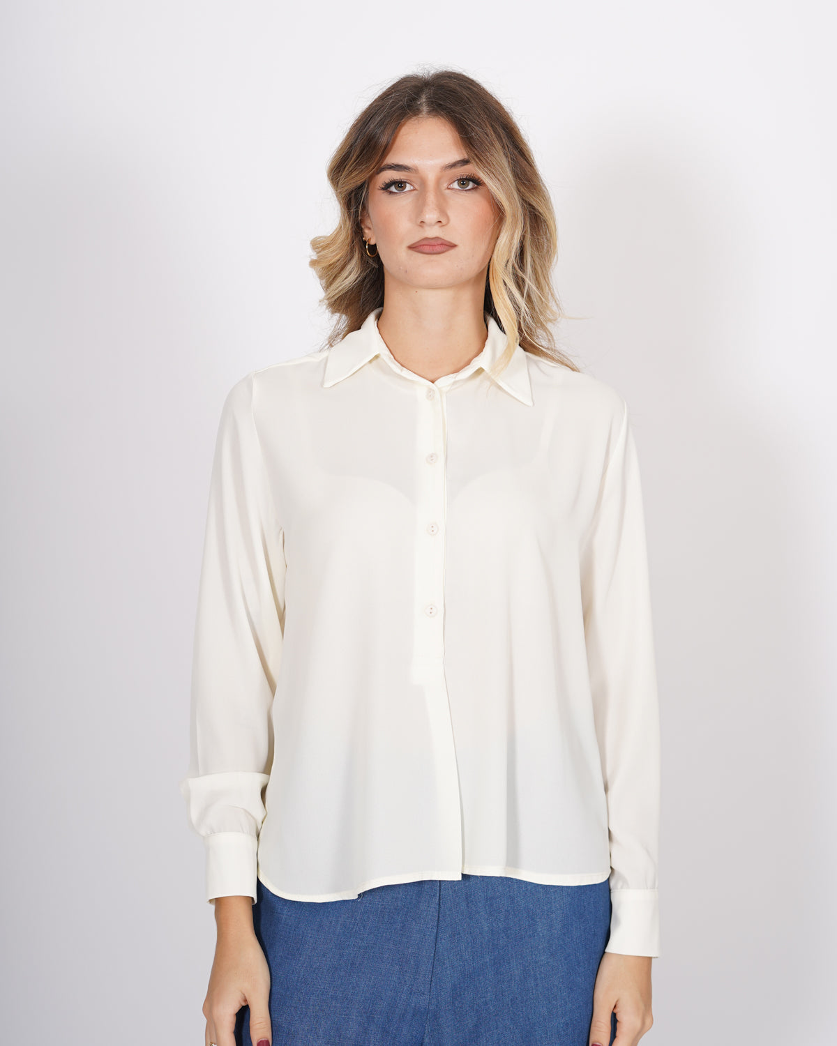 Camicia mezza abbottonatura in georgette - Serrano Uncategorized - Hope Abbigliamento e Accessori Donna Online