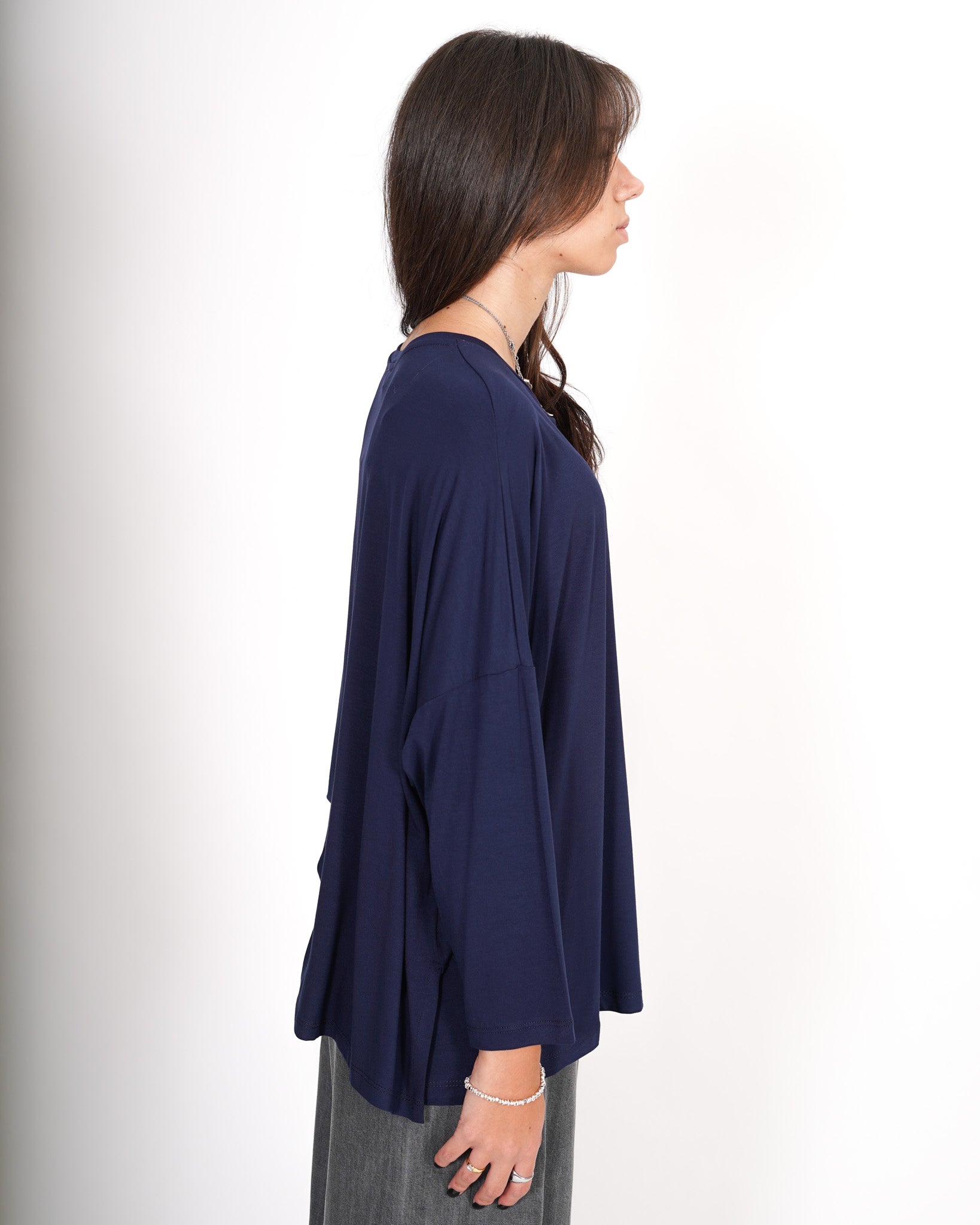 Blusa girocollo raglan e spacchi laterali - Hannover