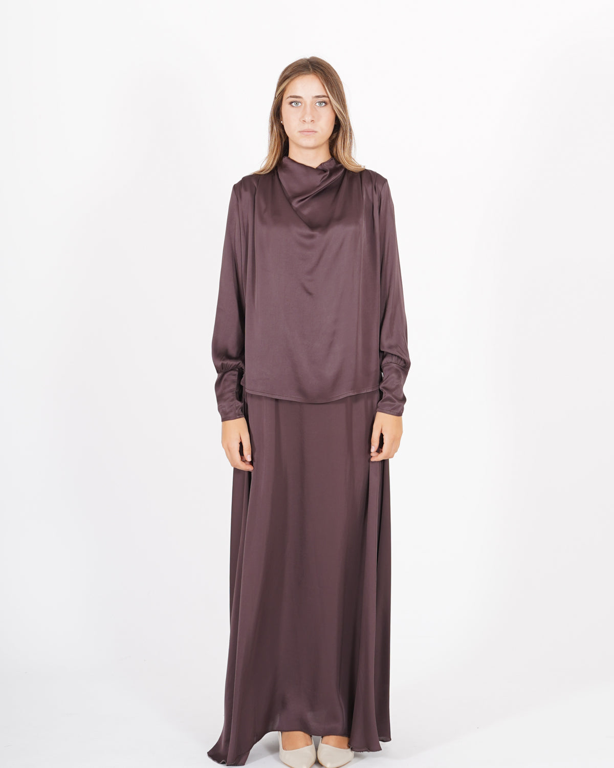 Gonna lunga in raso - Rondine Uncategorized - Hope Abbigliamento e Accessori Donna Online