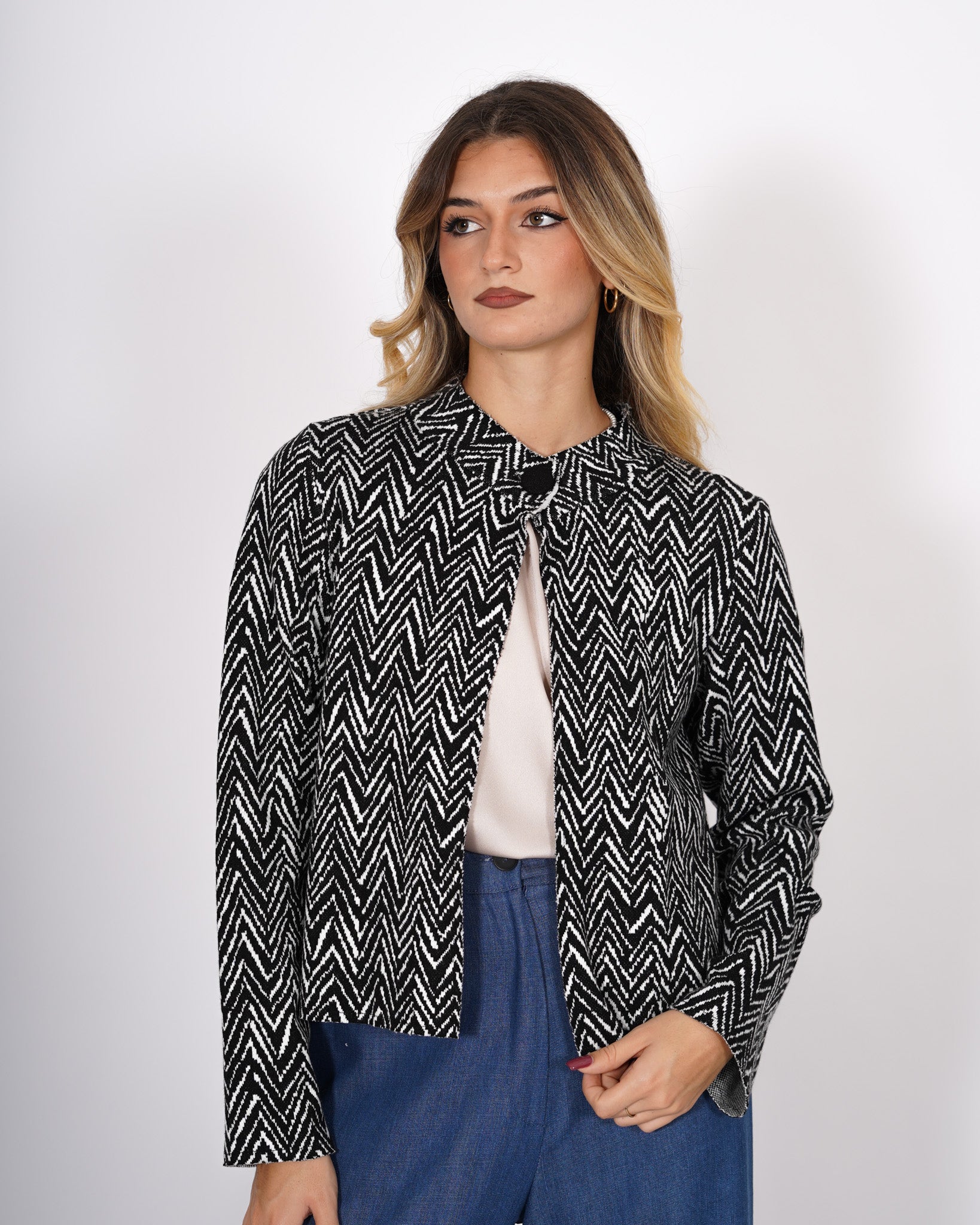 Giacca un bottone con disegno chevron - Baltico Uncategorized - Hope Abbigliamento e Accessori Donna Online