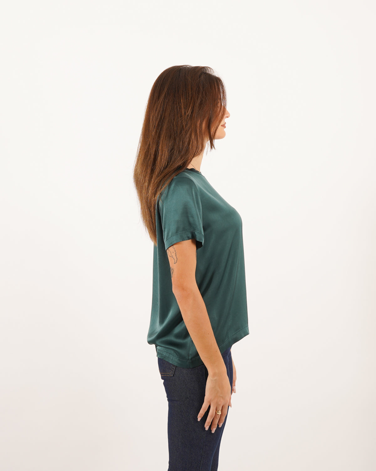 Blusa girocollo mezza manica in raso - Rewill Uncategorized - Hope Abbigliamento e Accessori Donna Online