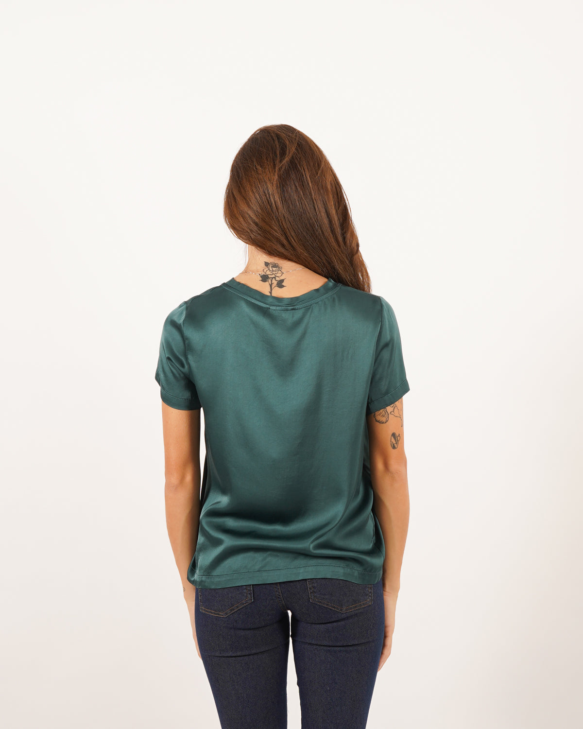 Blusa girocollo mezza manica in raso - Rewill Uncategorized - Hope Abbigliamento e Accessori Donna Online