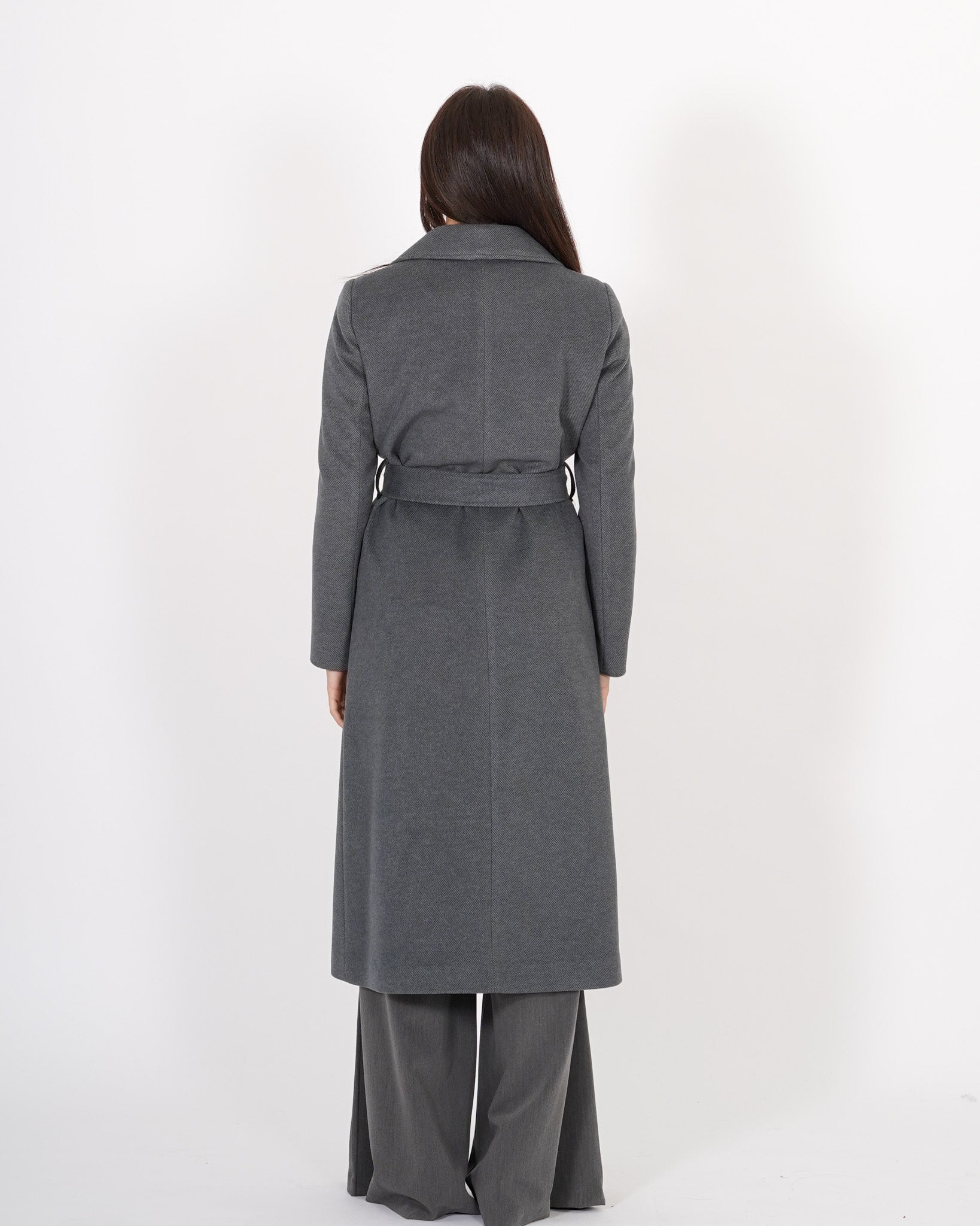 Cappotto lungo con cintura rimovibile, tasche a filo e spalla costruita - Alfa Uncategorized - Hope Abbigliamento e Accessori Donna Online