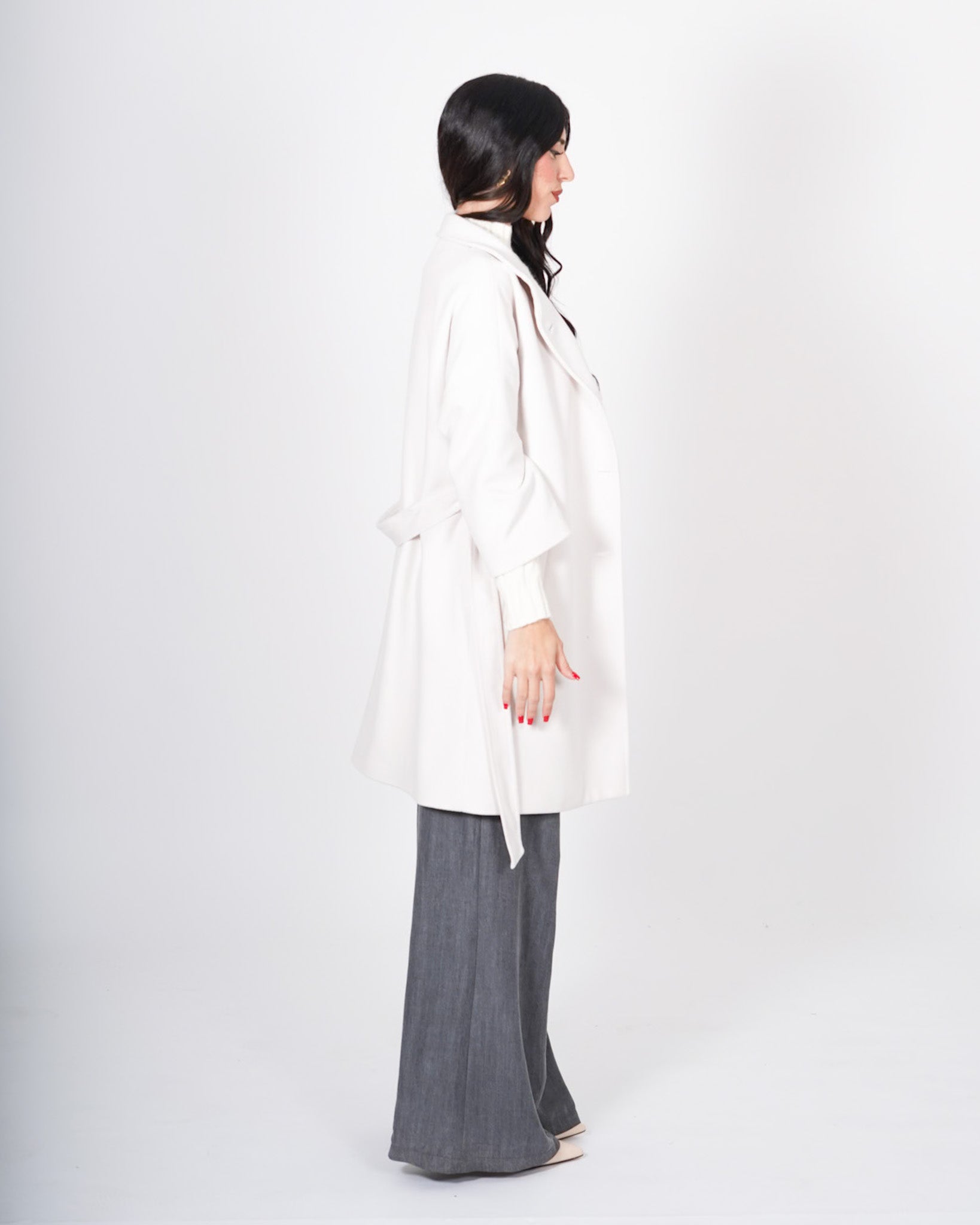 Cappotto sfiancato con collo alto - Brunello Uncategorized - Hope Abbigliamento e Accessori Donna Online