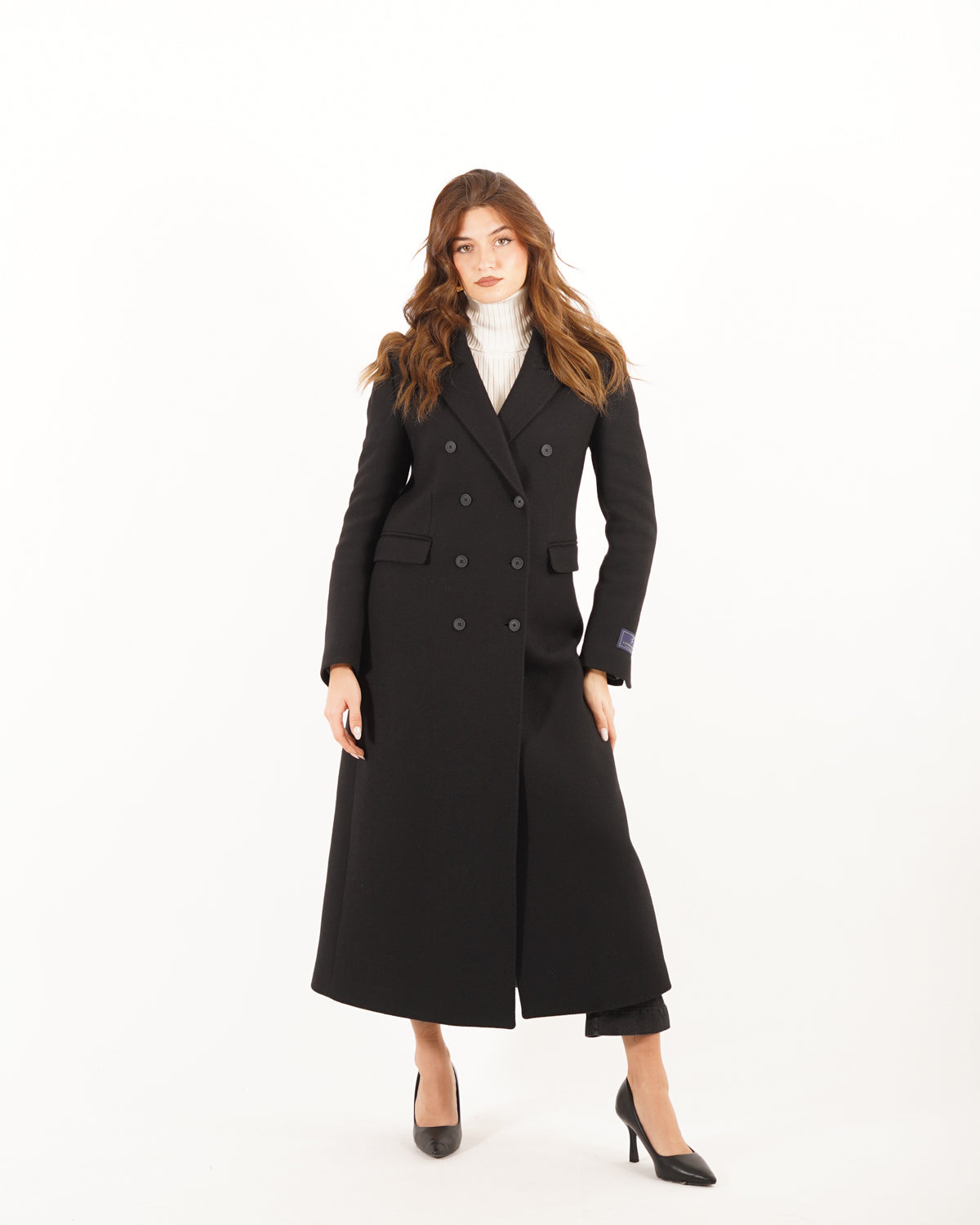 Cappotto lungo doppio petto con spalla costruita in misto lana - Richard Uncategorized - Hope Abbigliamento e Accessori Donna Online