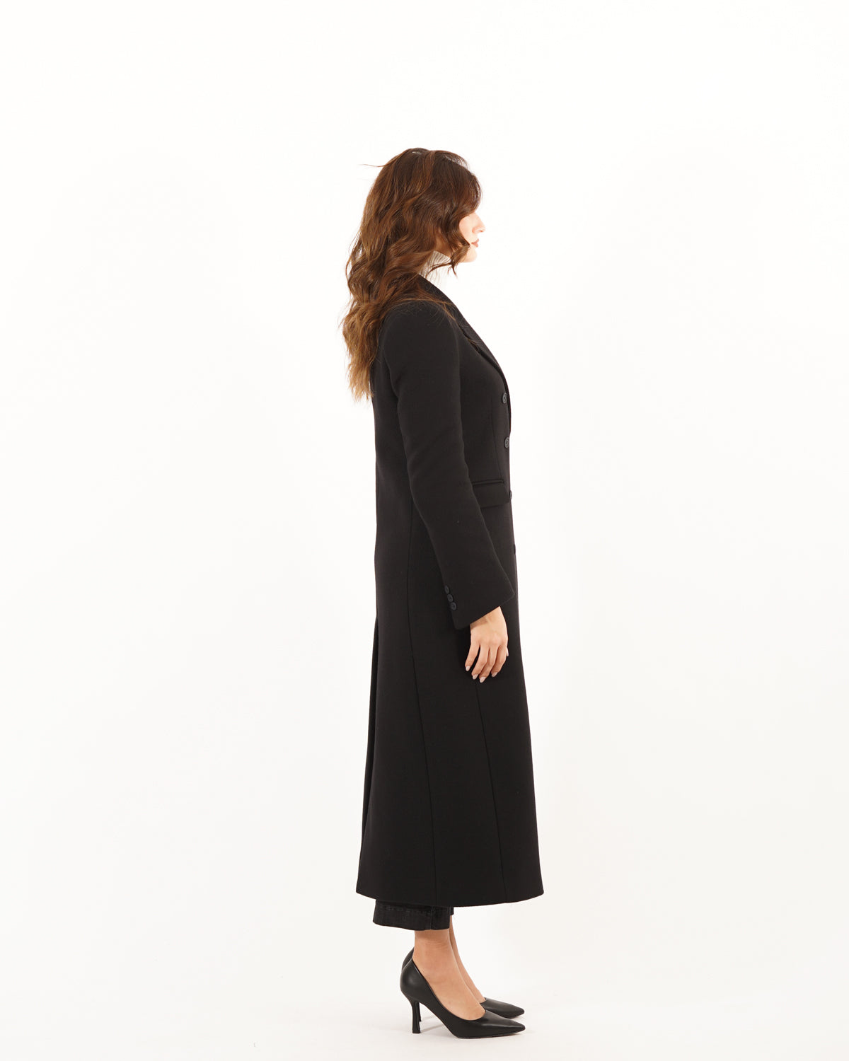 Cappotto lungo doppio petto con spalla costruita in misto lana - Richard Uncategorized - Hope Abbigliamento e Accessori Donna Online