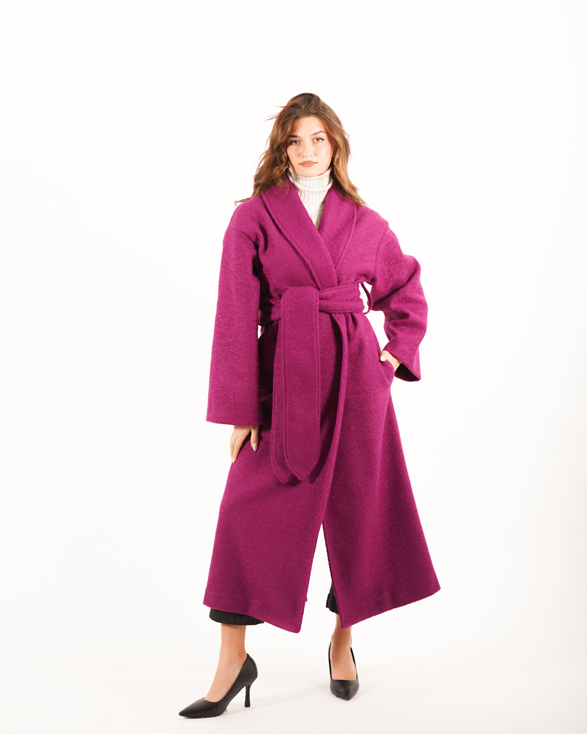 Cappotto in teddy rever ampio cintura alta e tasche - Rossella Uncategorized - Hope Abbigliamento e Accessori Donna Online