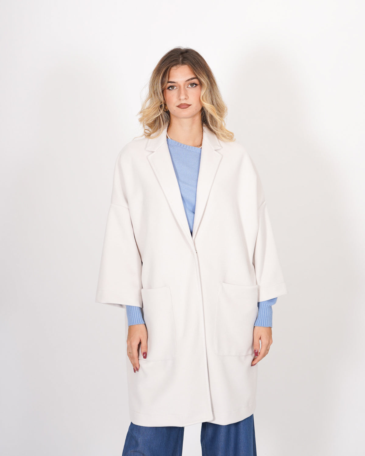 Cappotto manica raglan in mano lana - Lavinia Uncategorized - Hope Abbigliamento e Accessori Donna Online