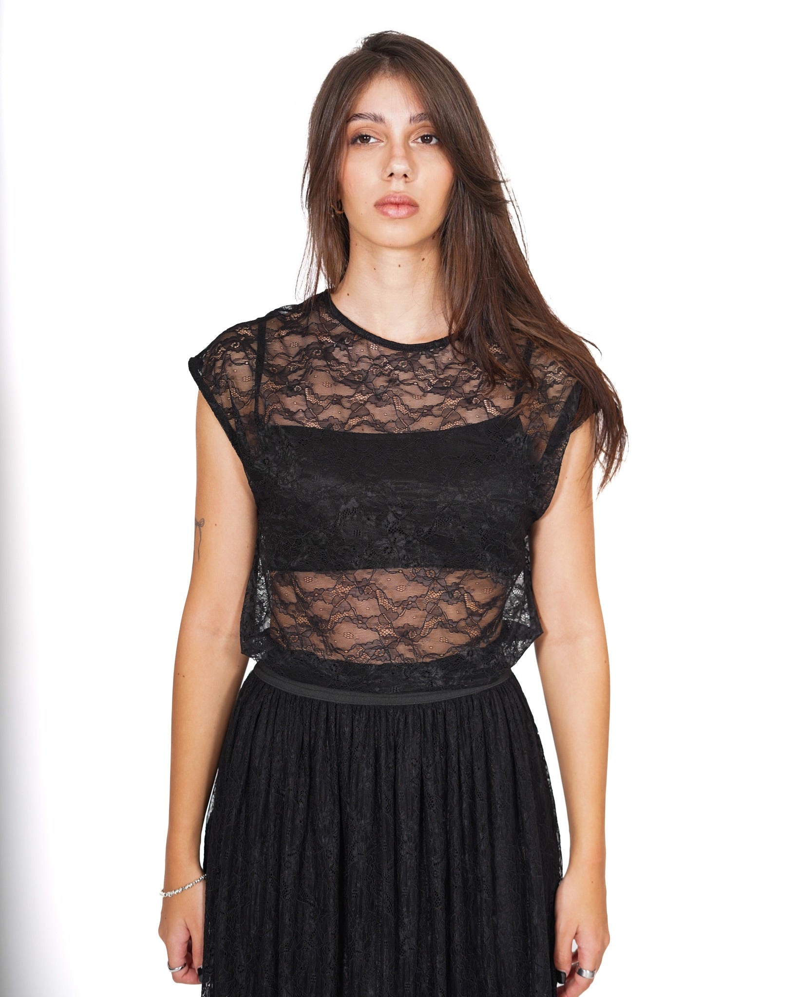 Blusa girocollo mezza manica in pizzo macramè - Lunetta Uncategorized - Hope Abbigliamento e Accessori Donna Online