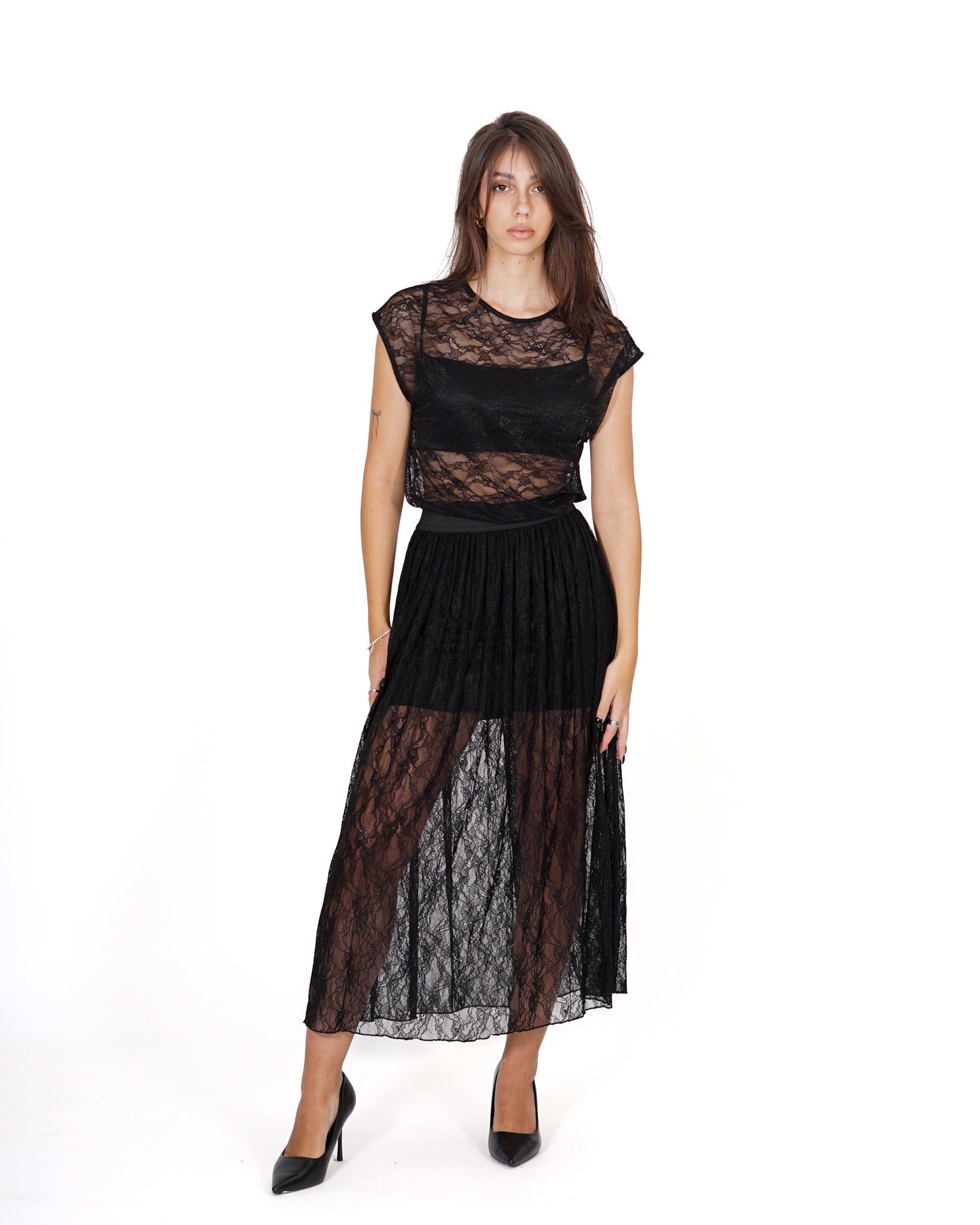 Blusa girocollo mezza manica in pizzo macramè - Lunetta Uncategorized - Hope Abbigliamento e Accessori Donna Online