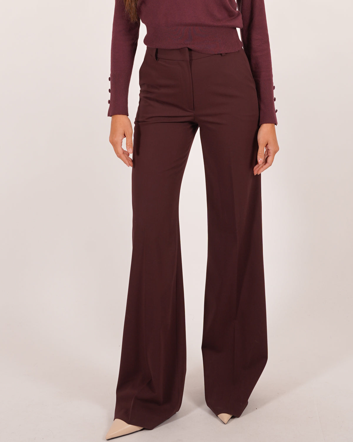 Pantaloni palazzo vita alta in fresco lana - Roberts Uncategorized - Hope Abbigliamento e Accessori Donna Online