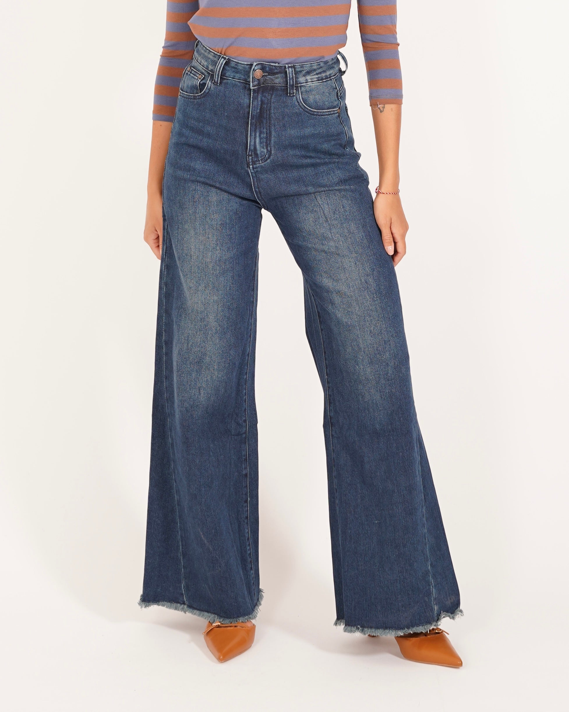 Pantaloni in tela denim stretch - Elizabeth