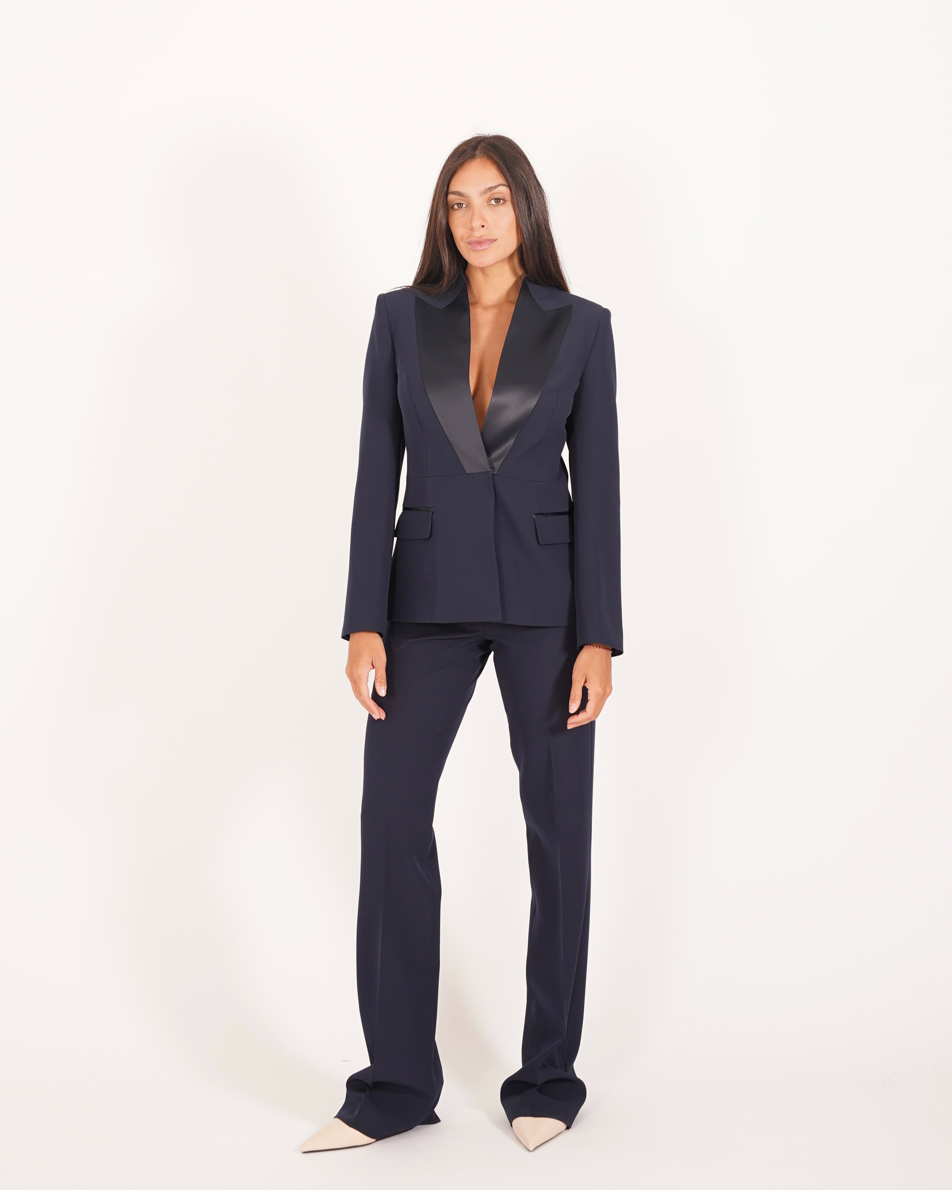 Giacca slim monopetto in mano cady crepe - Bonella