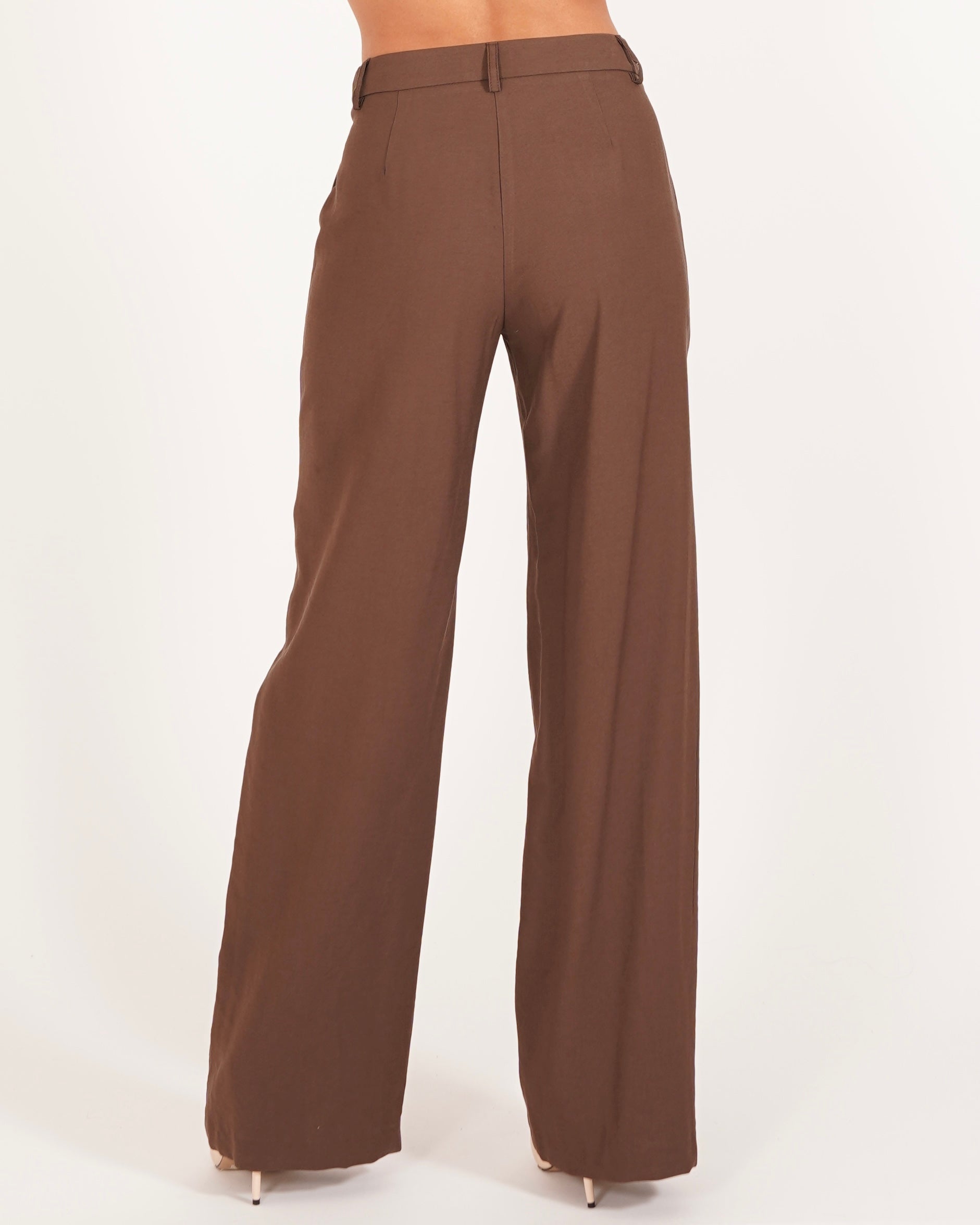 Pantaloni regular in eco fibra - Elvira