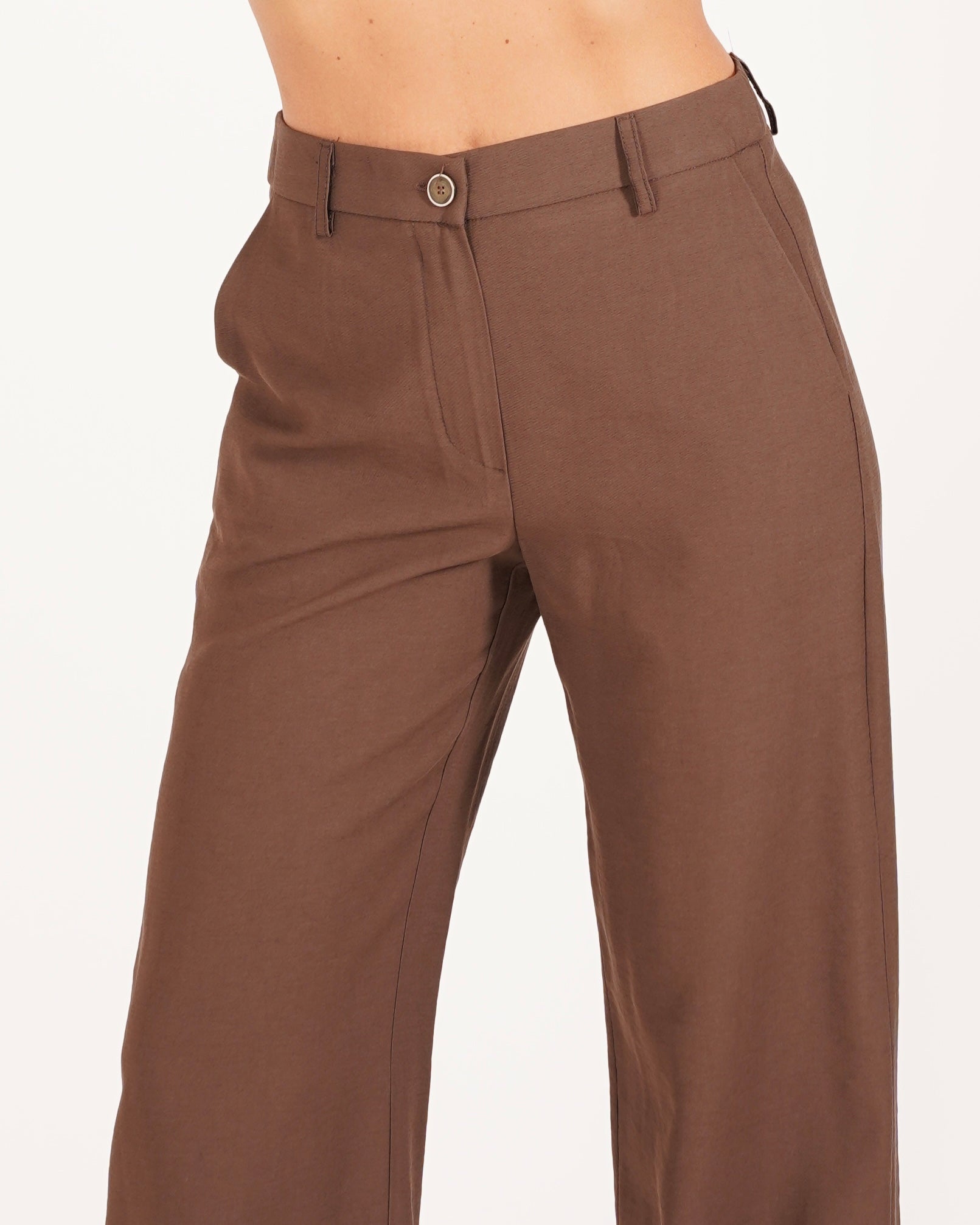 Pantaloni regular in eco fibra - Elvira