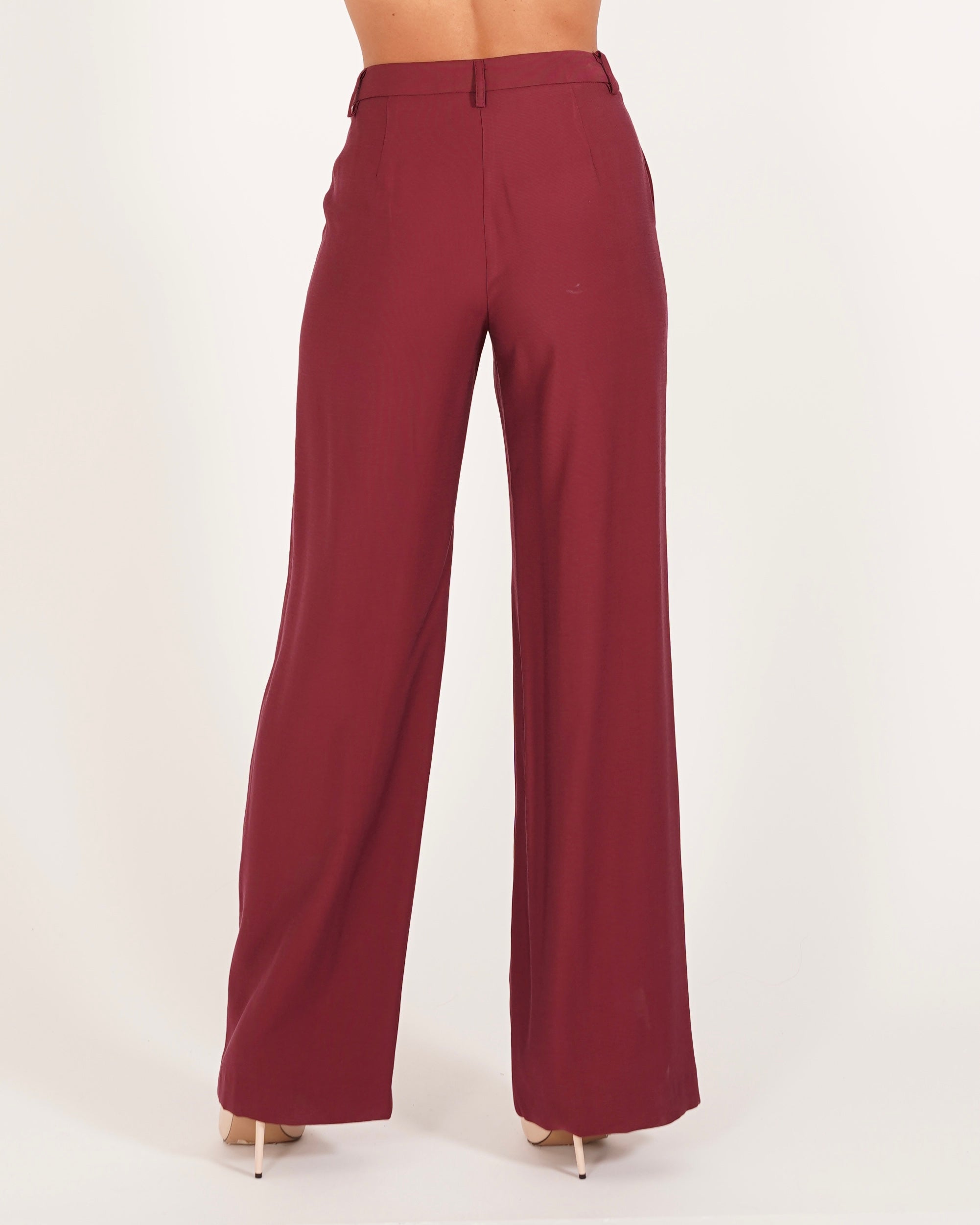 Pantaloni regular in eco fibra - Elvira