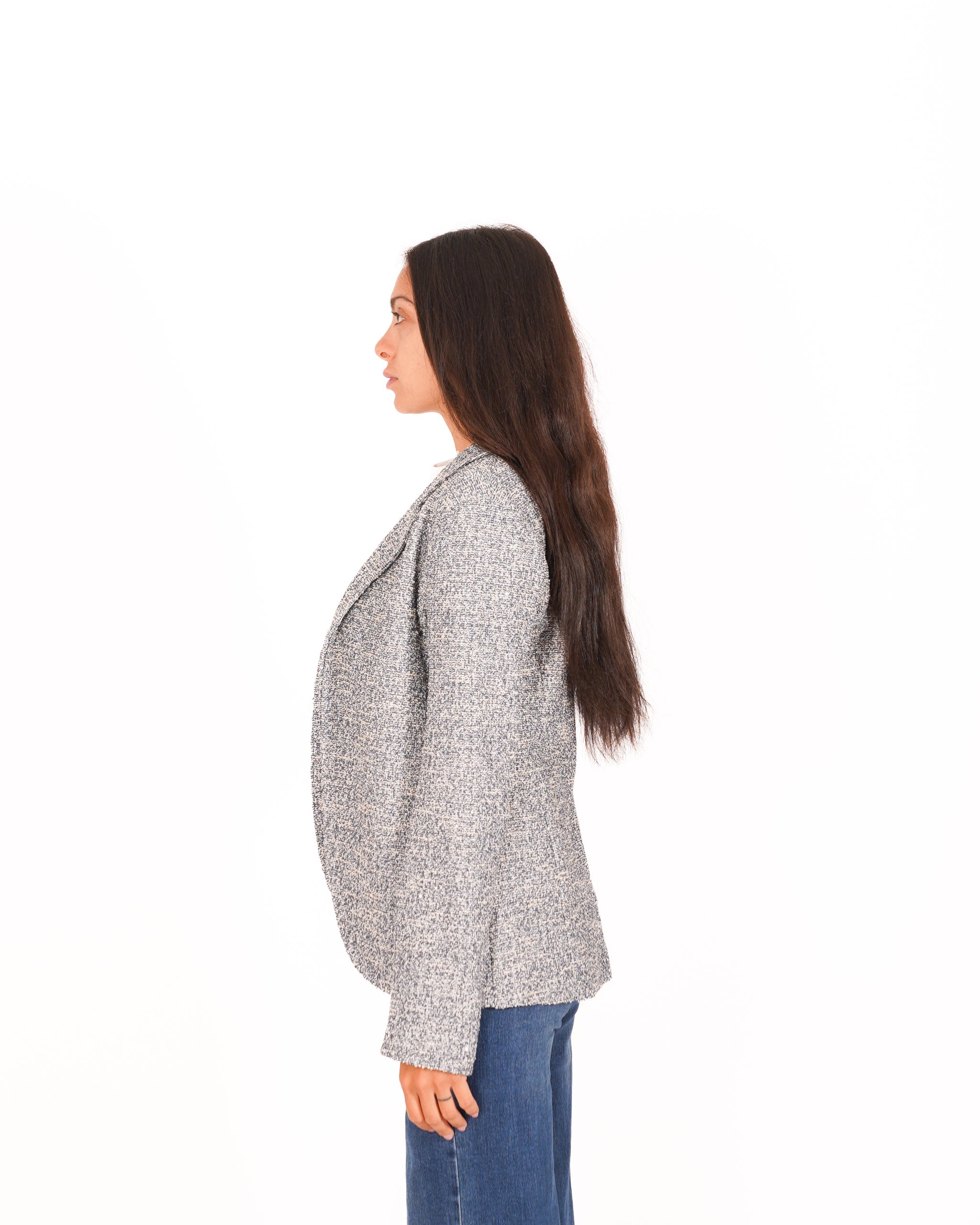 Giacca aperta slim fit in tessuto bouclé - Willis