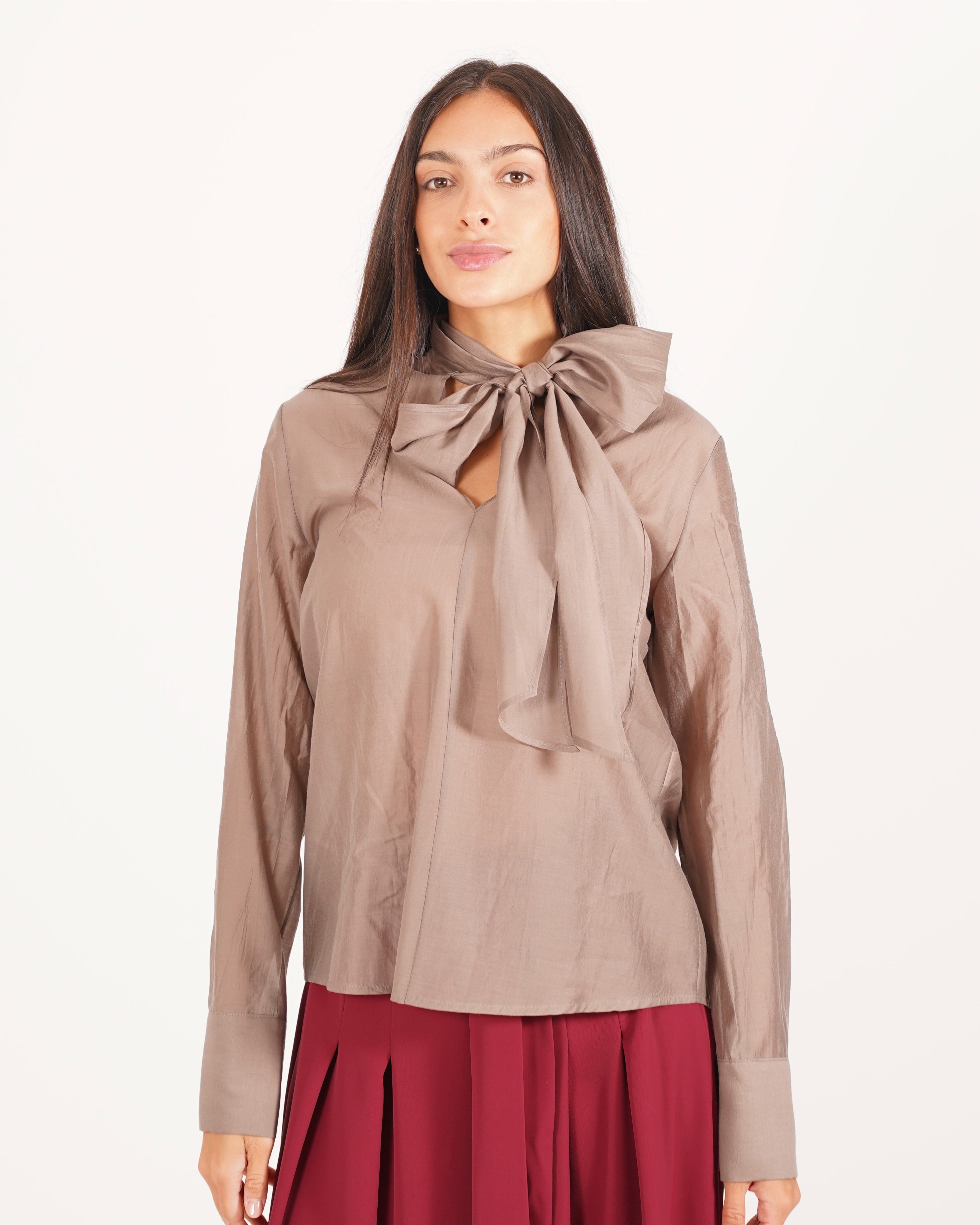 Blusa con chaboud e maniche lunghe - Dorotea