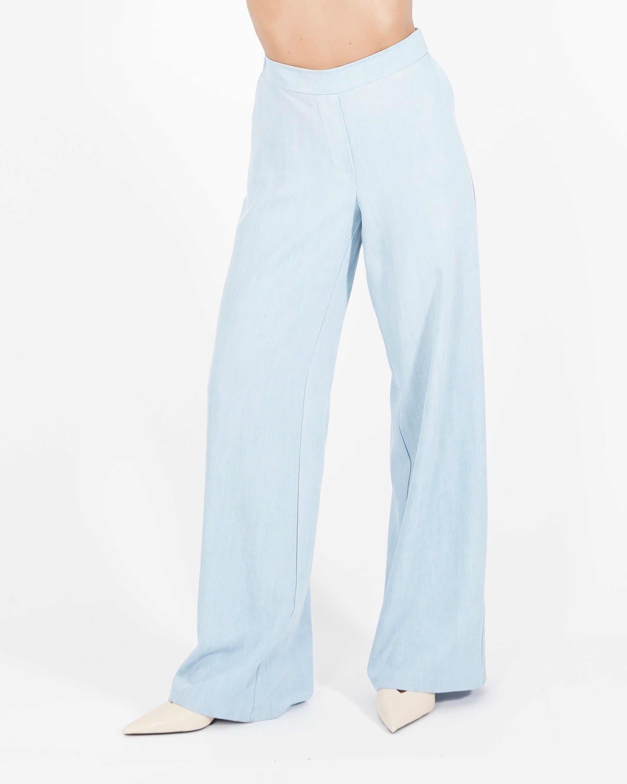 Pantaloni in tessuti chambray denim chiaro - Filippa