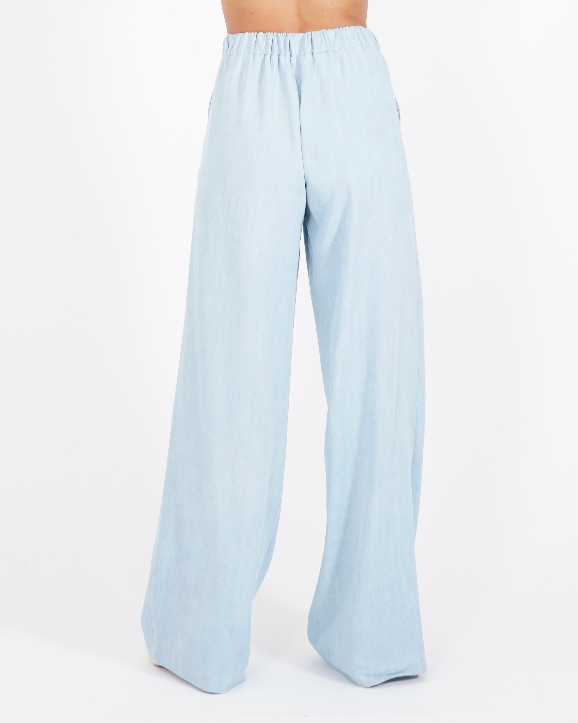 Pantaloni in tessuti chambray denim chiaro - Filippa