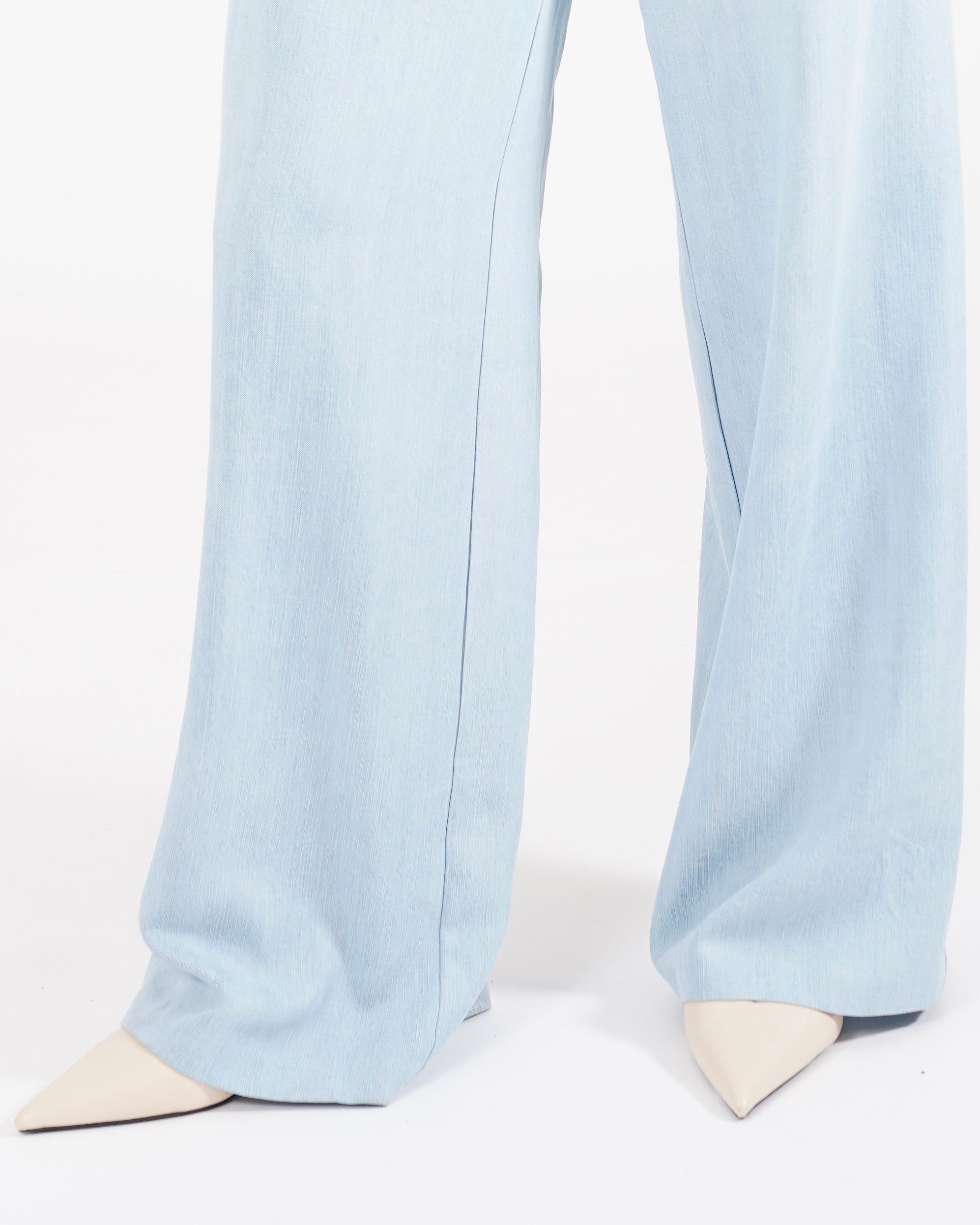 Pantaloni in tessuti chambray denim chiaro - Filippa