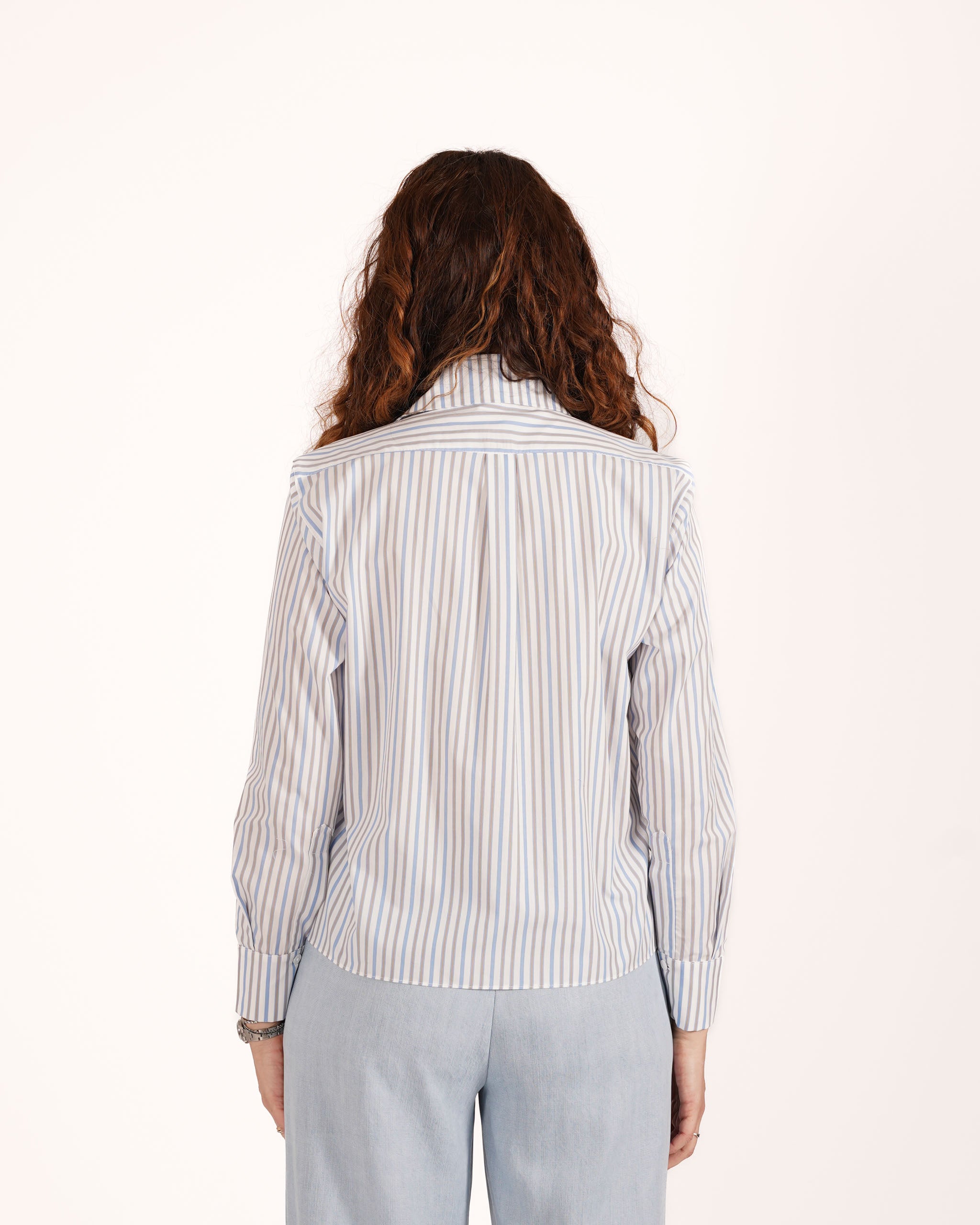 Camicia rigata basic in cotone - Fulvia