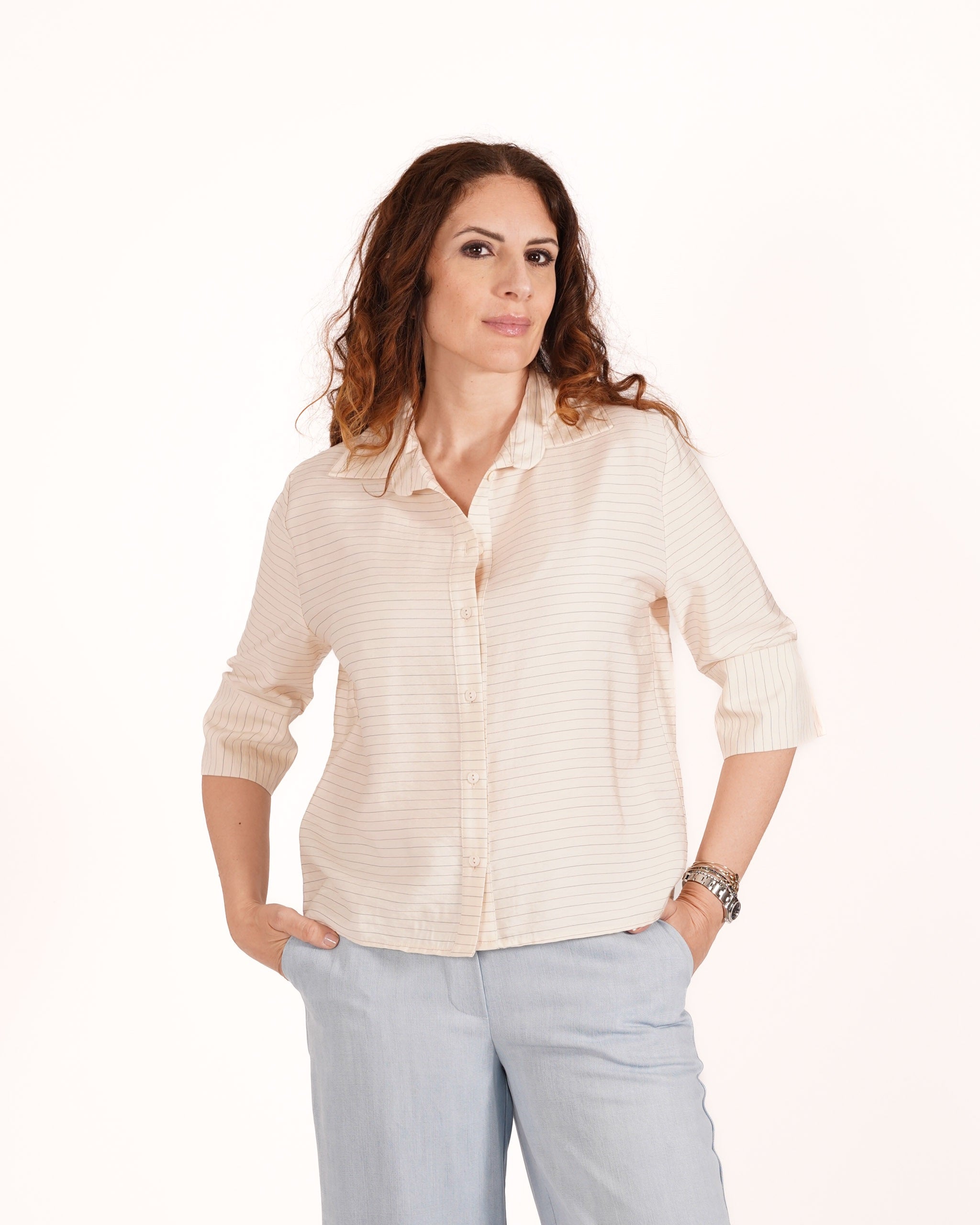 Camicia in raso di Modal stretch - Nuoro