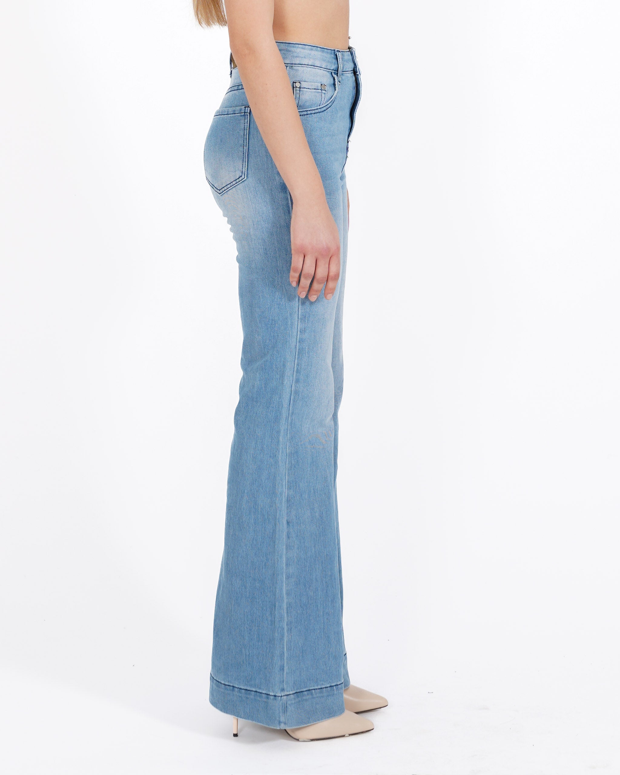 Pantaloni slim fit in tela denim stretch - Tiberia