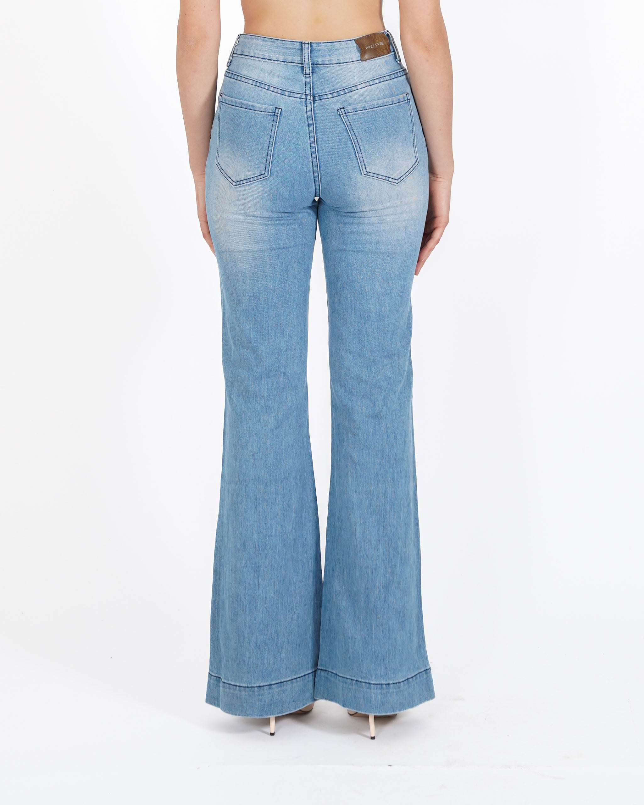 Pantaloni slim fit in tela denim stretch - Tiberia