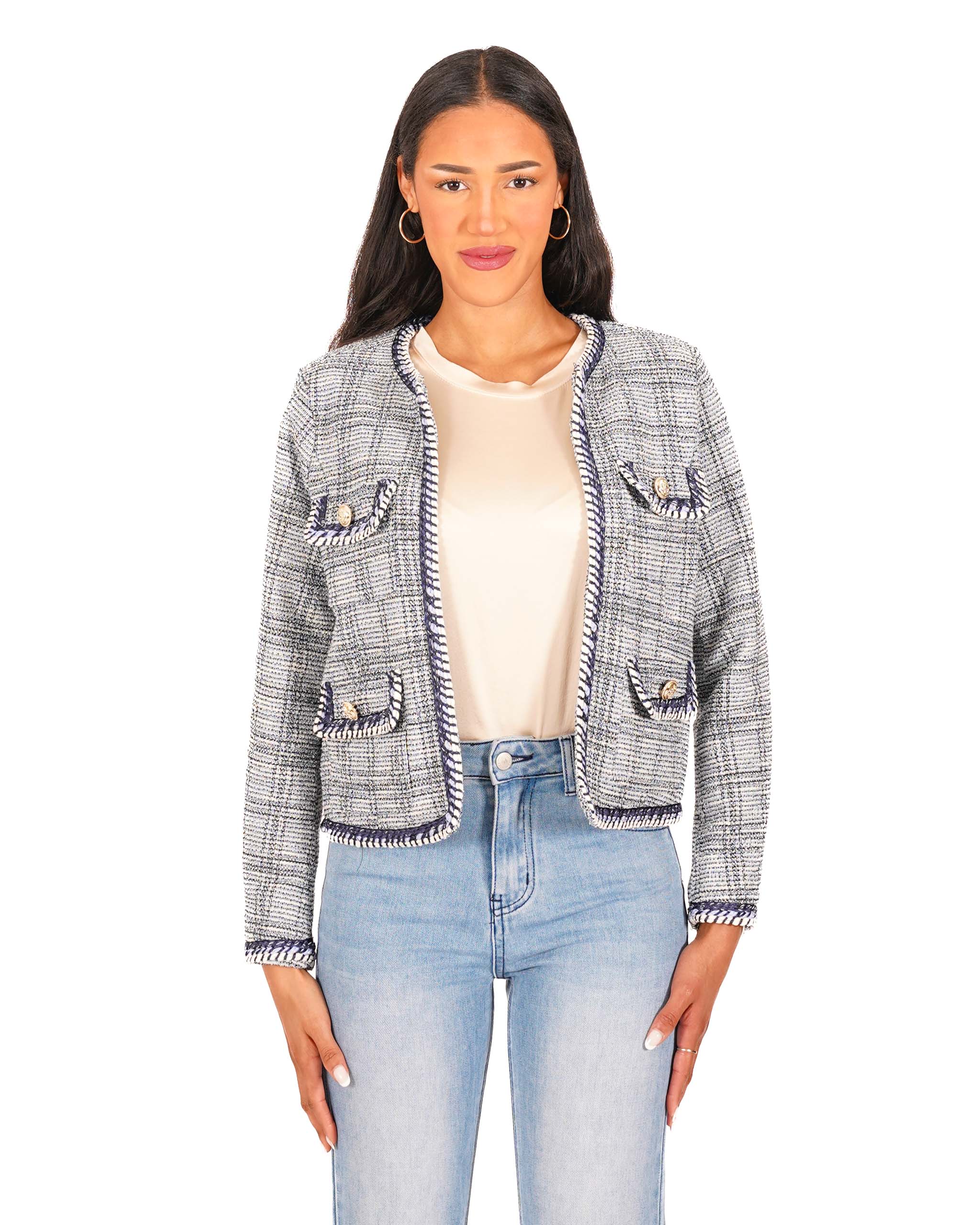 Giacca aperta in tessuto tweed - Paloma
