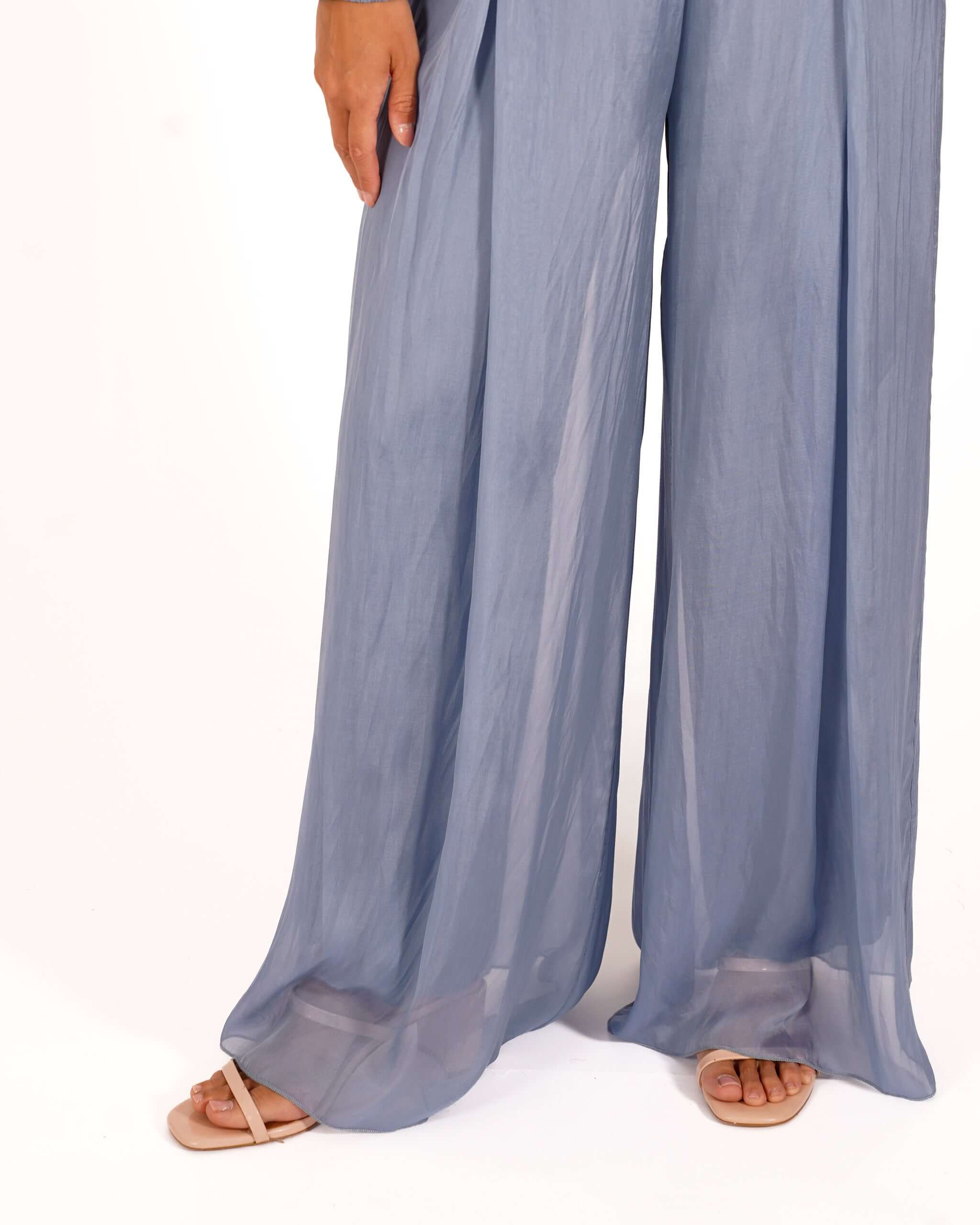 Pantaloni con bustino in misto seta - Ostuni