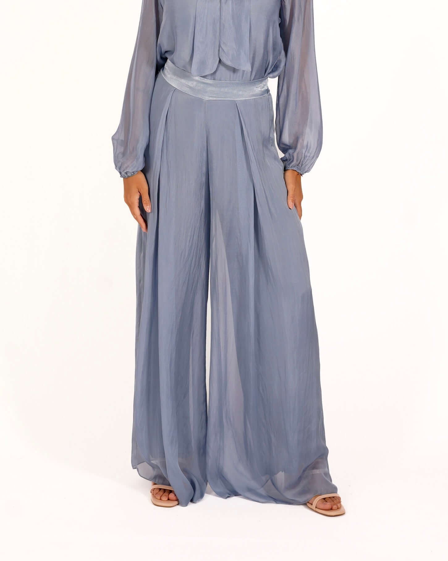 Pantaloni con bustino in misto seta - Ostuni