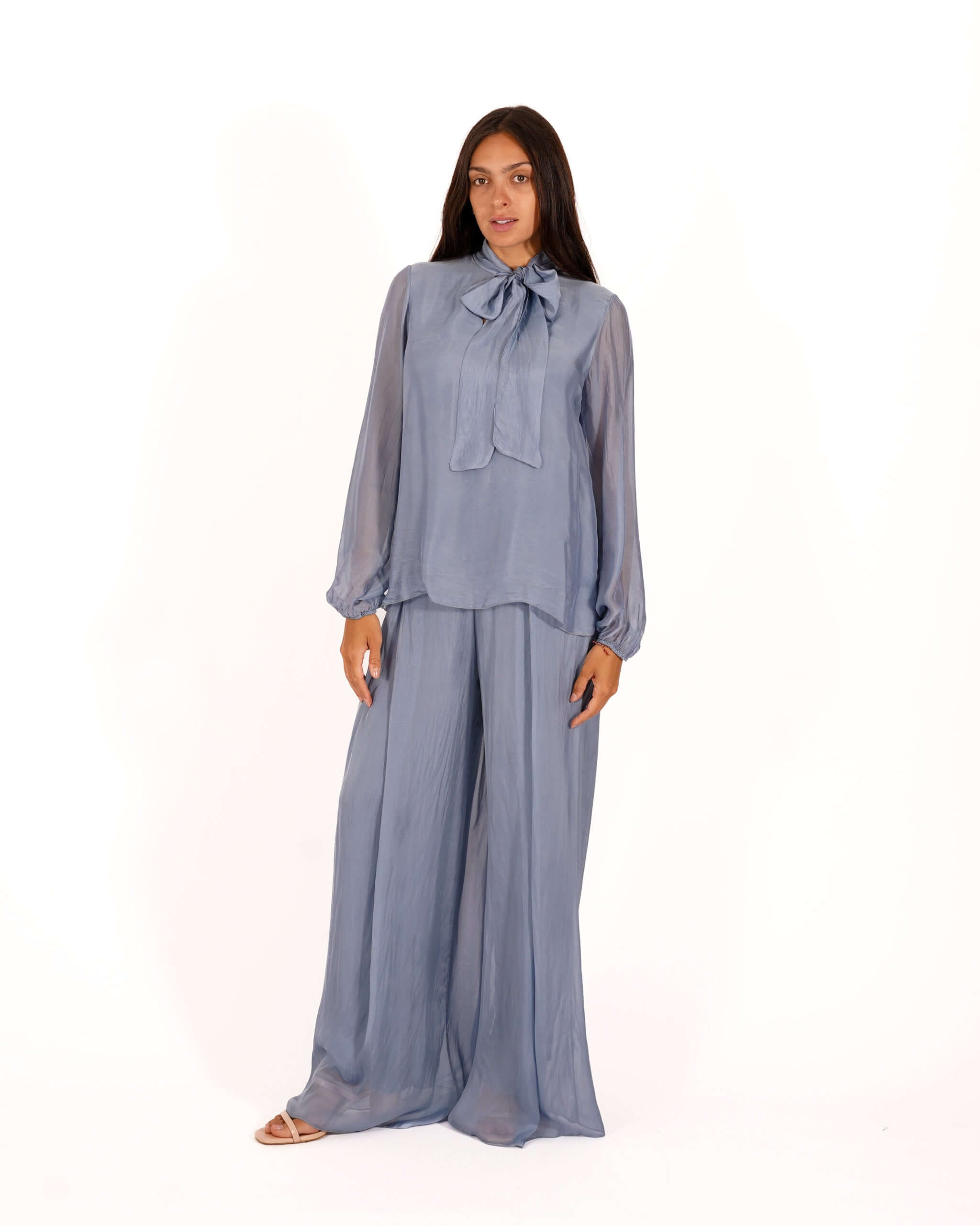 Pantaloni con bustino in misto seta - Ostuni