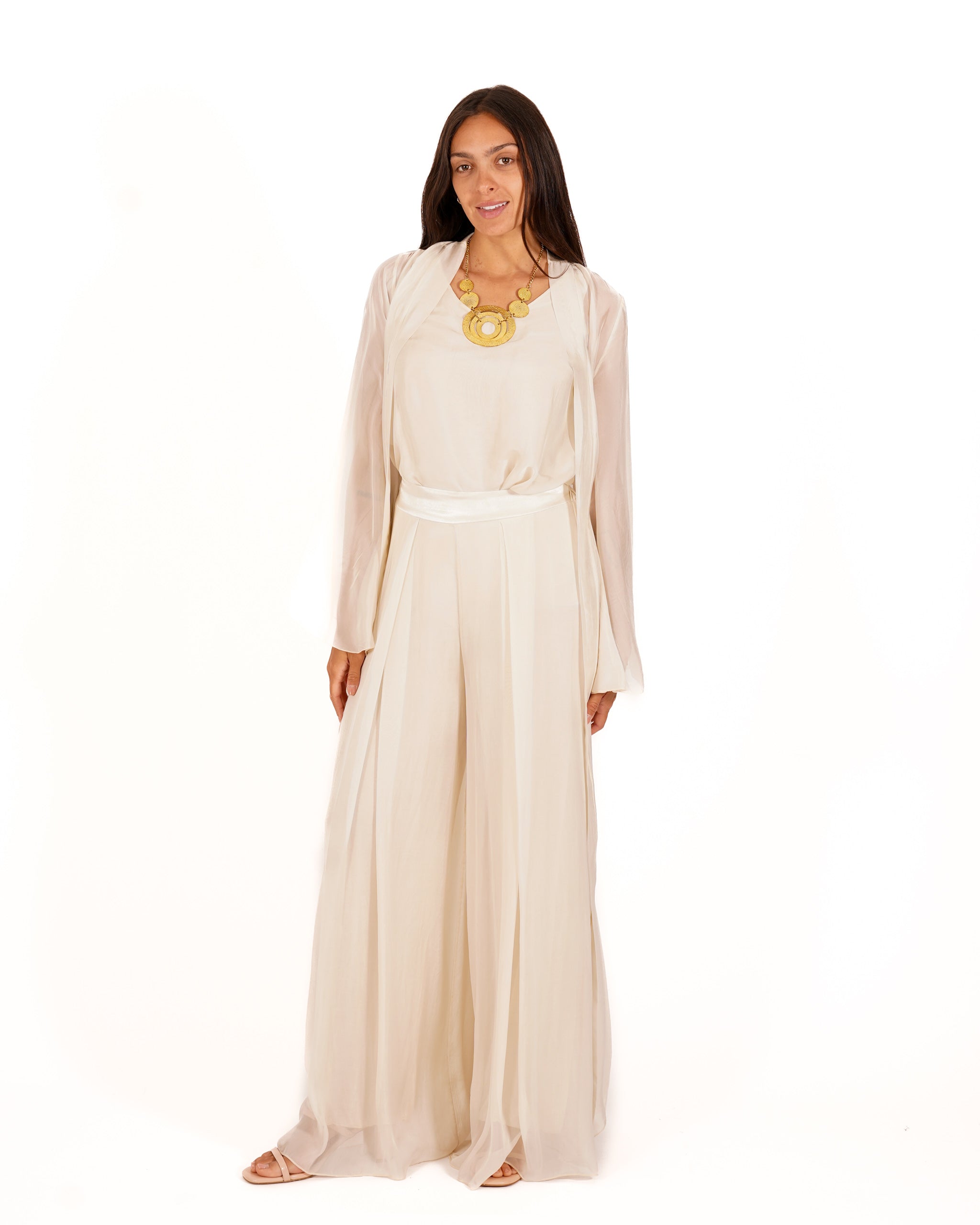 Kimono lungo in misto seta - Miranda