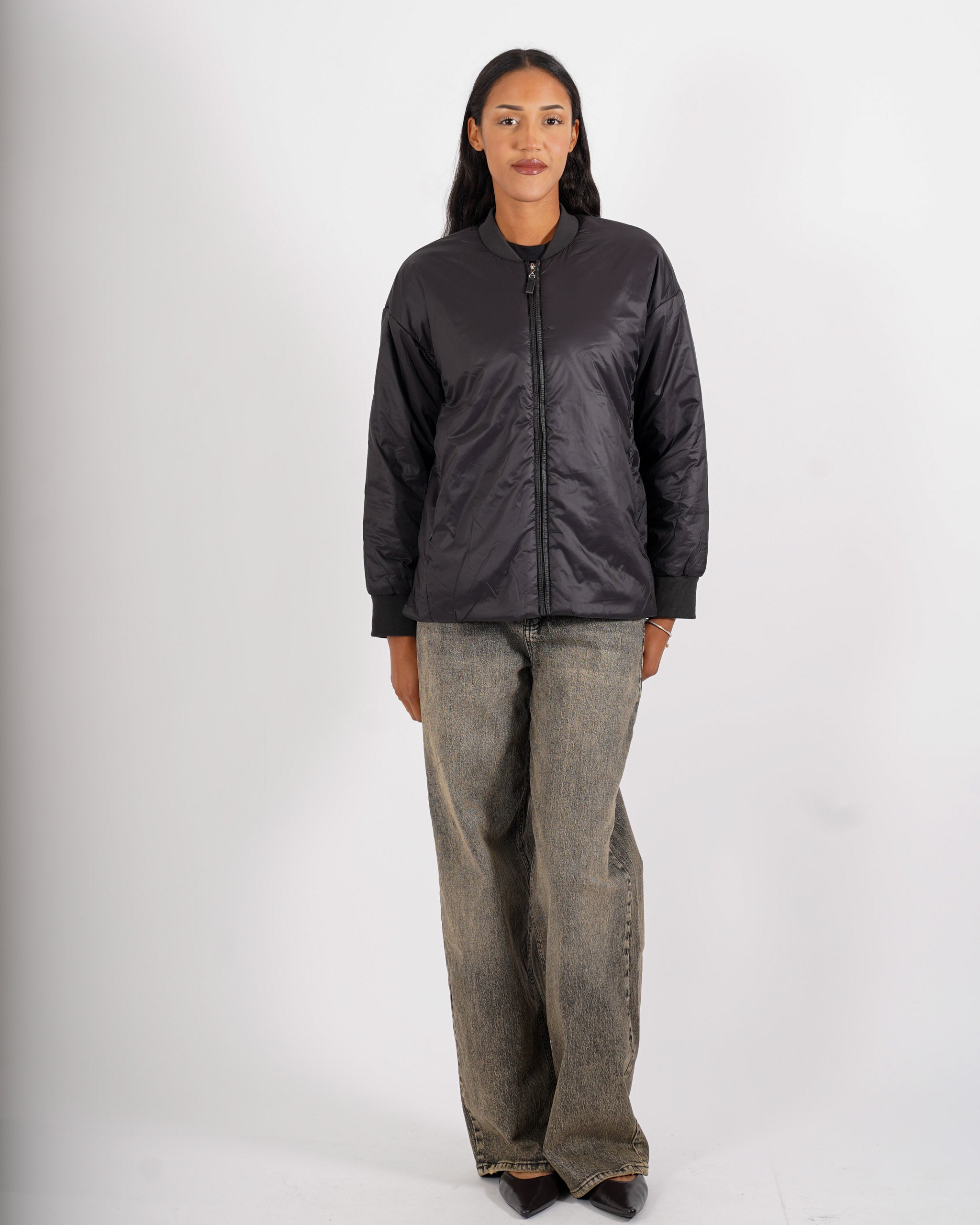 Bomber liscio con zip - Albina
