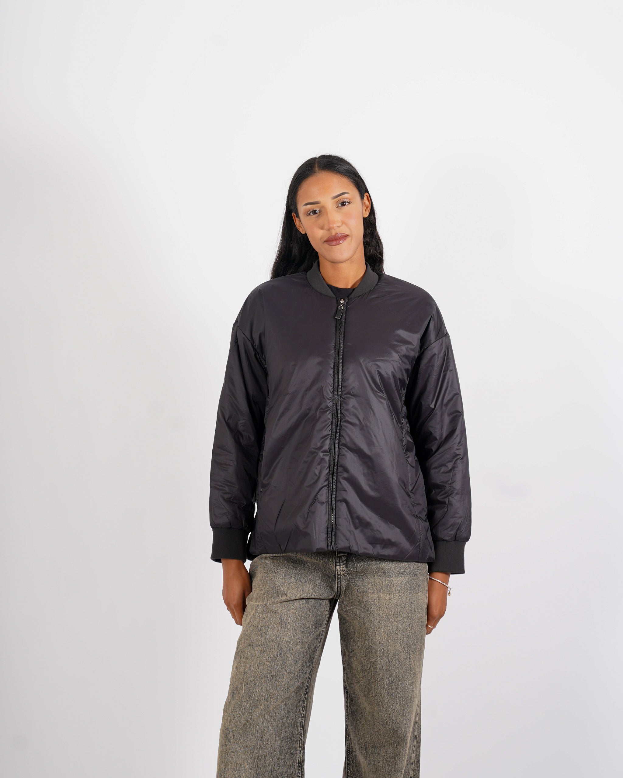 Bomber liscio con zip - Albina