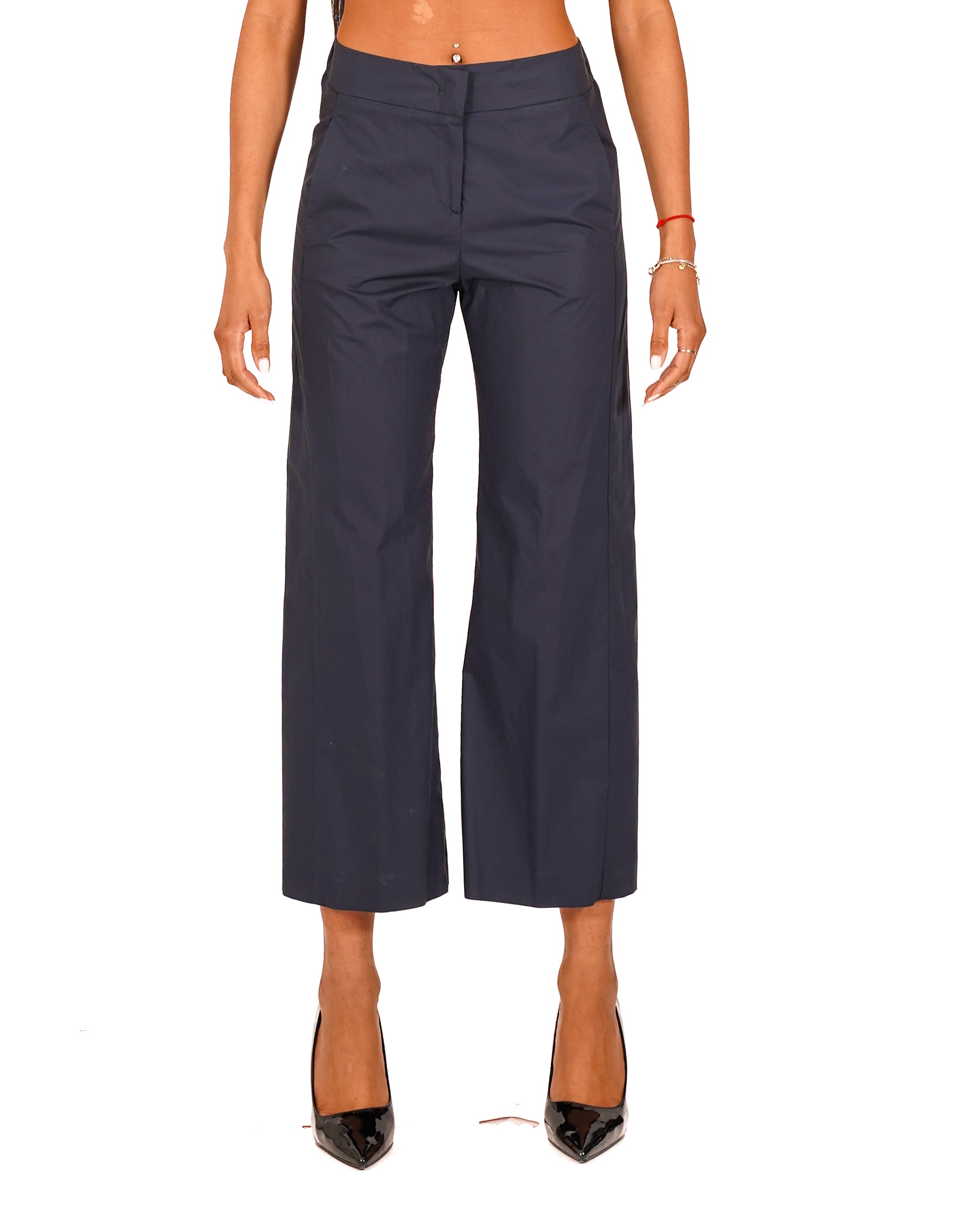 Pantaloni cropped in cotone regular fit - Manzano
