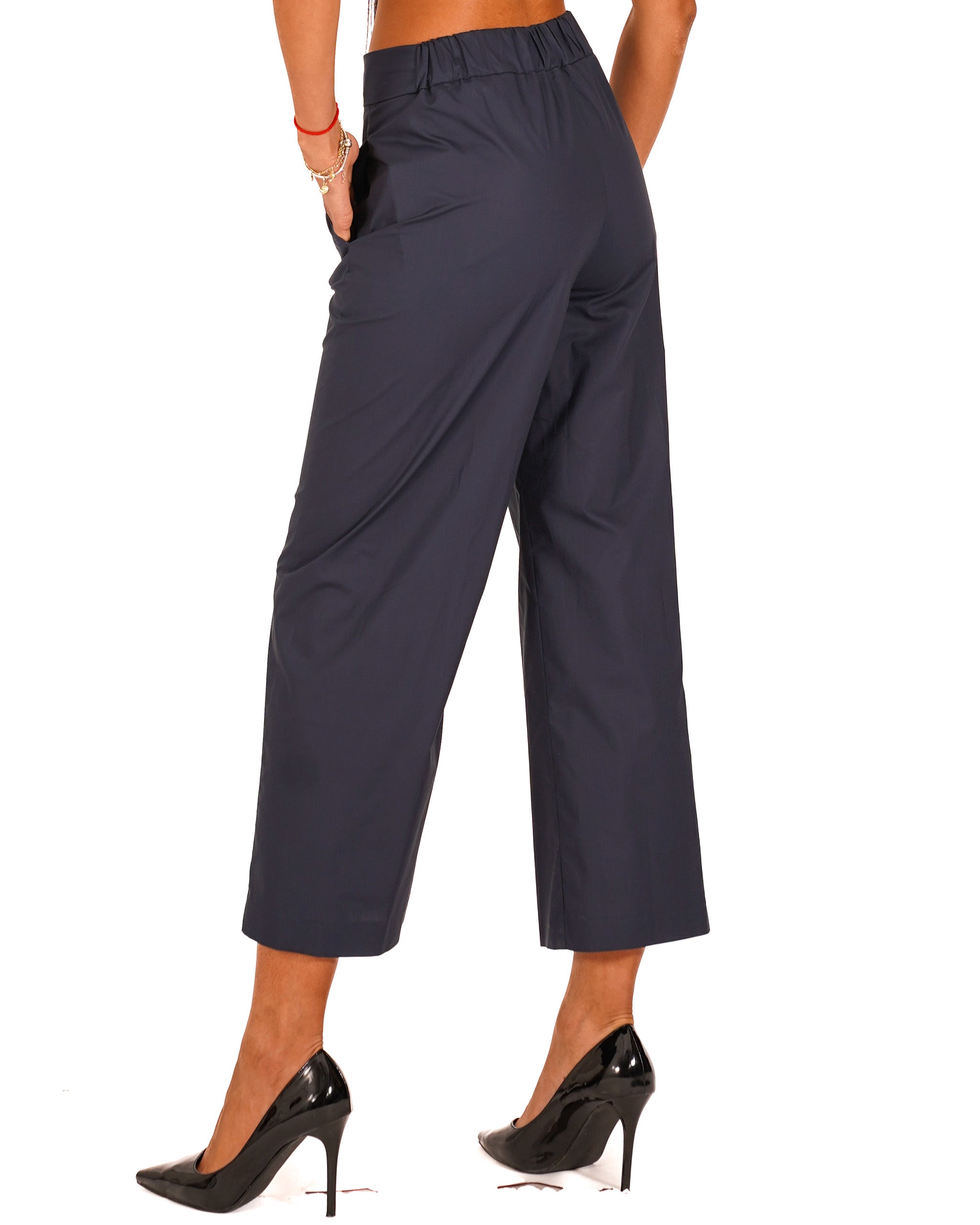 Pantaloni cropped in cotone regular fit - Manzano