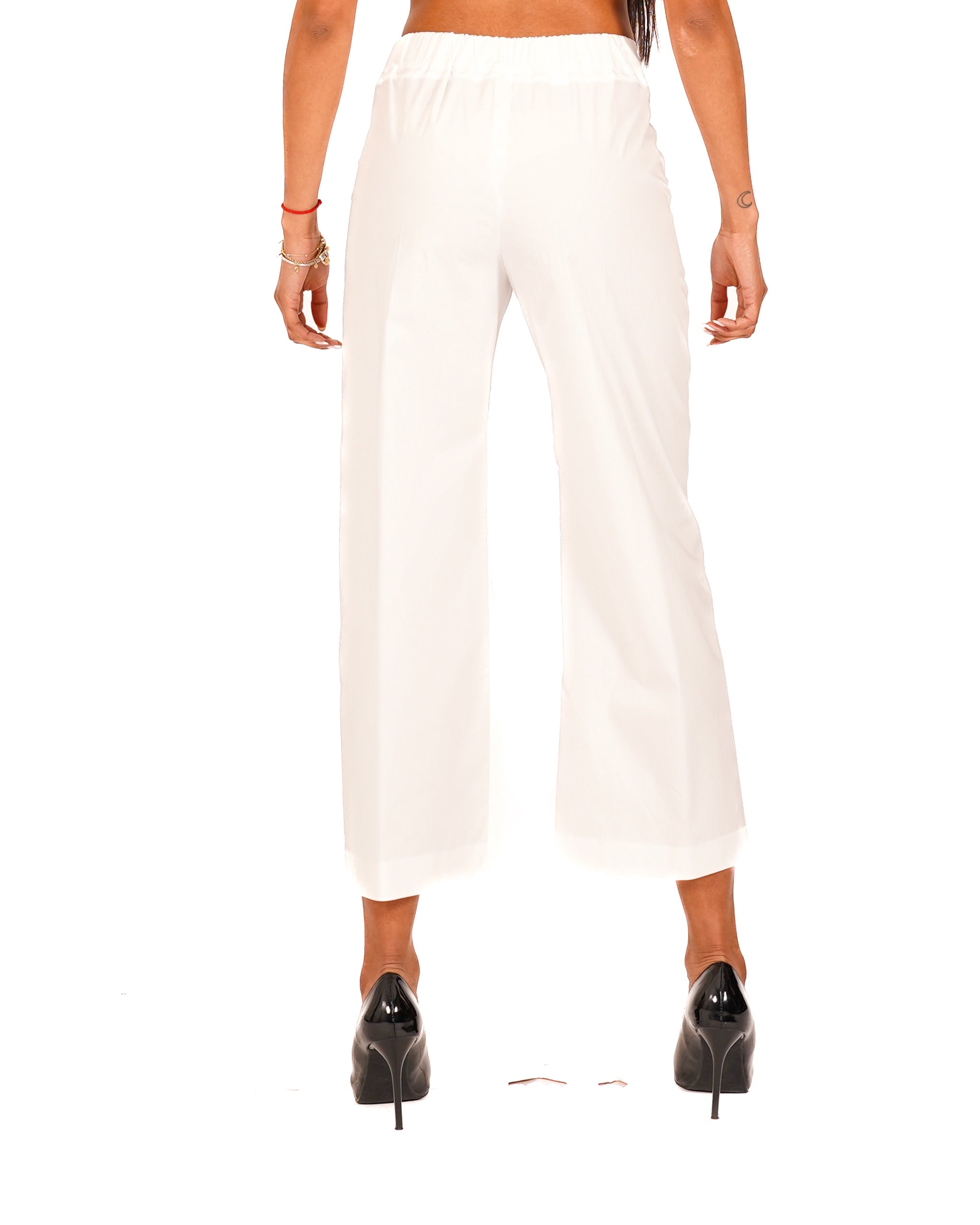Pantaloni cropped in cotone regular fit - Manzano