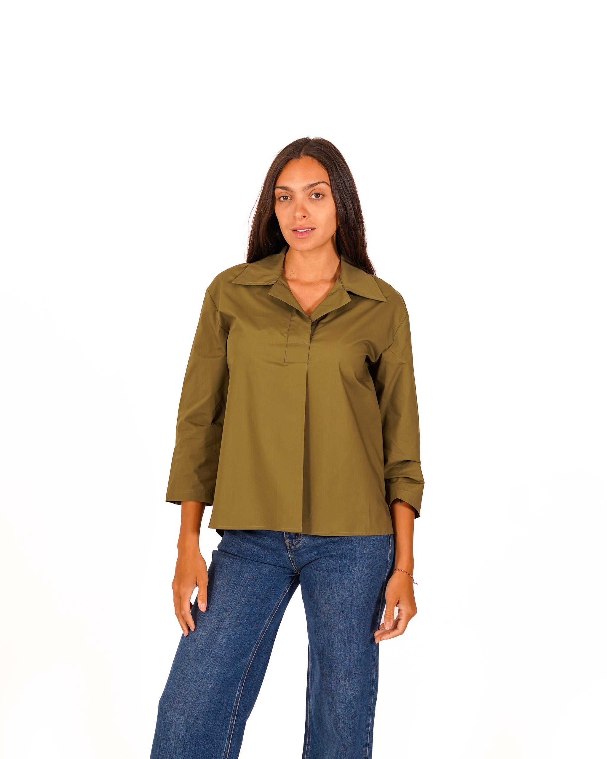 Blusa in cotone manica 3/4 - Soave