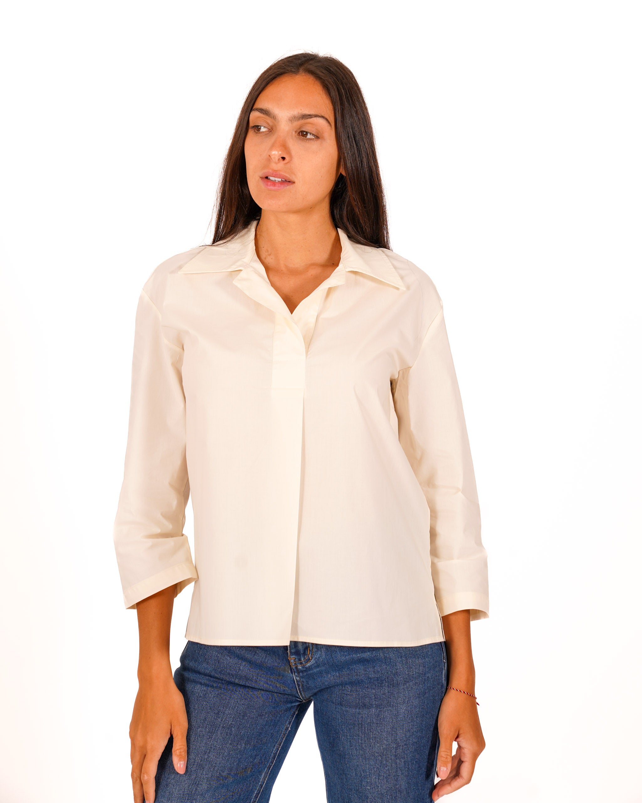 Blusa in cotone manica 3/4 - Soave