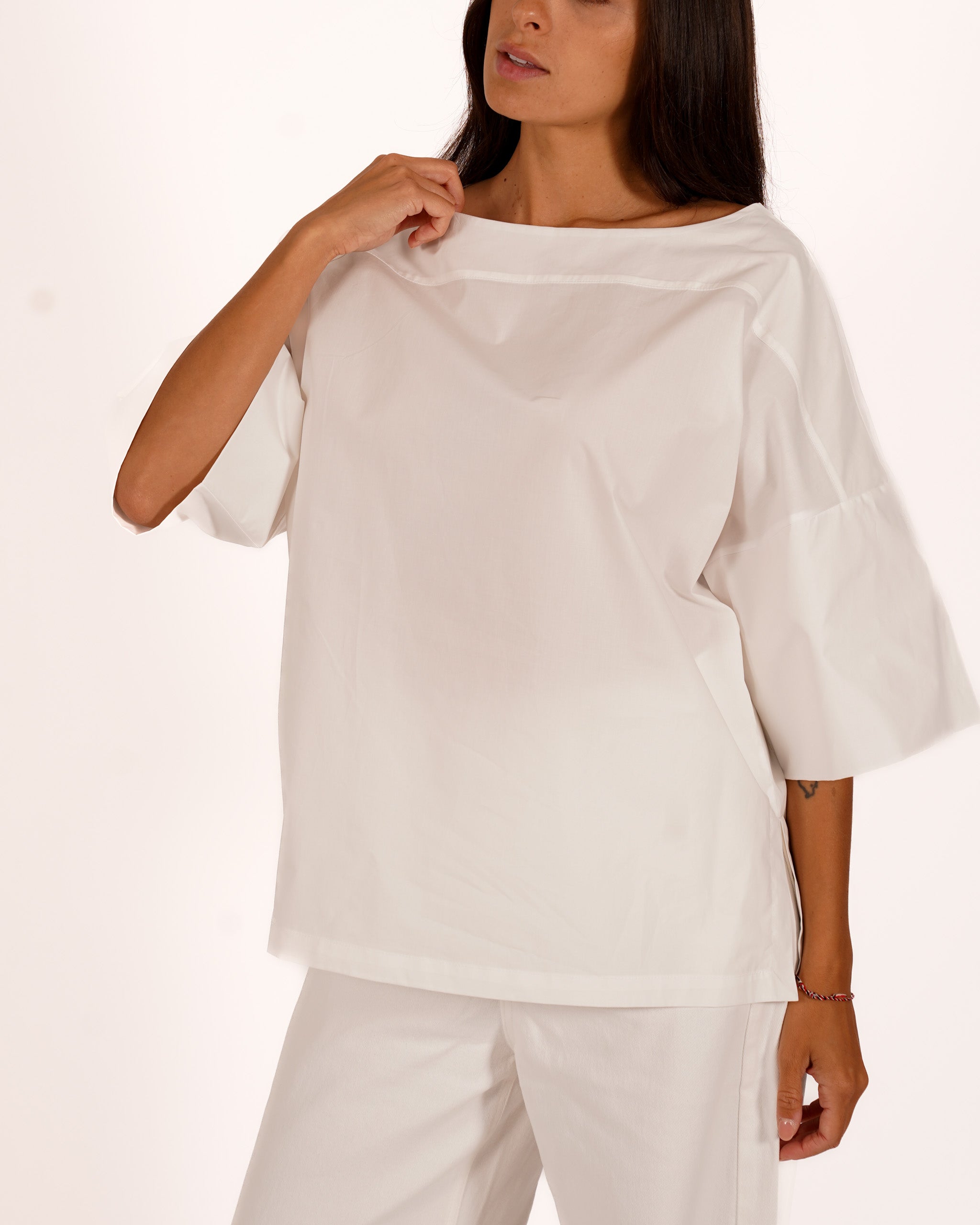 Blusa girocollo manica 3/4 - Smilla