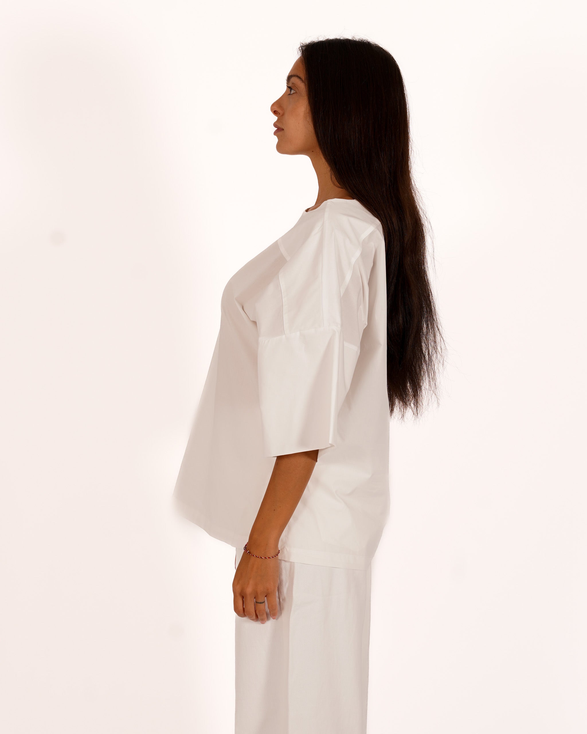 Blusa girocollo manica 3/4 - Smilla